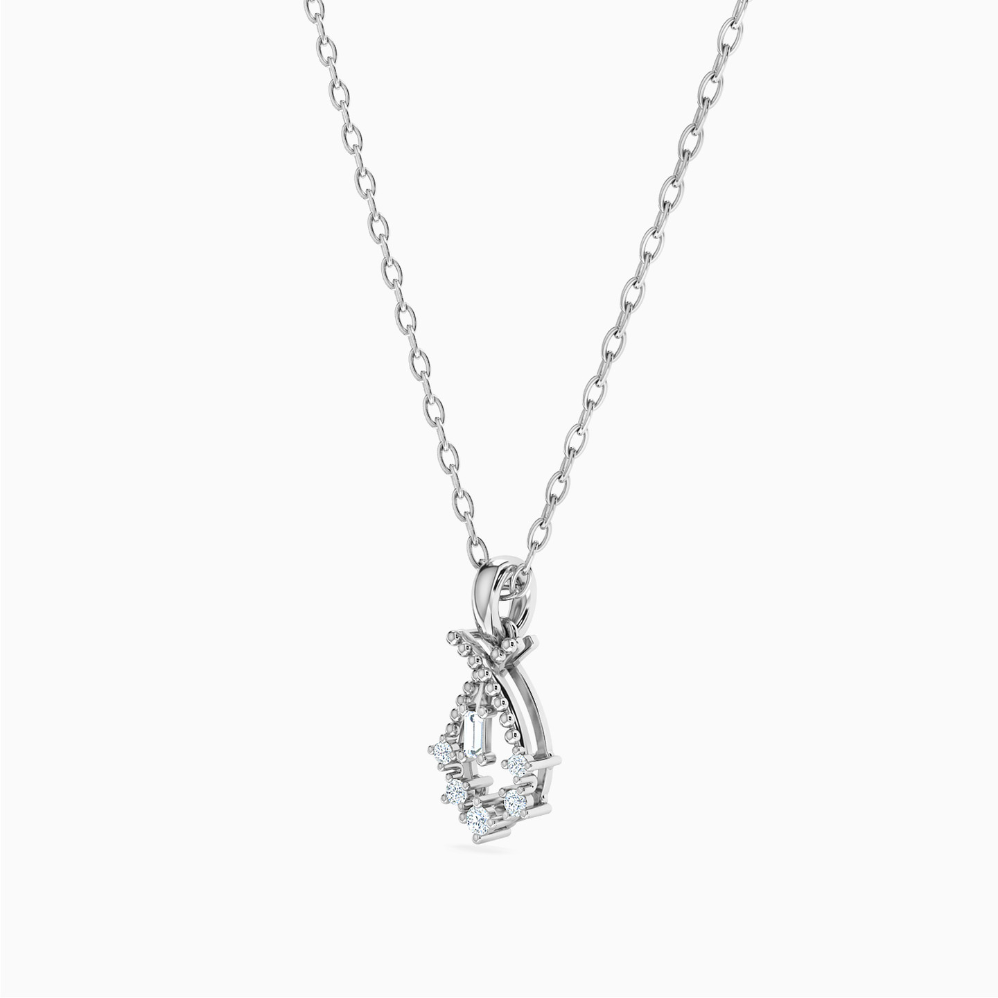 18K Gold Diamond Pendant Necklace - 2