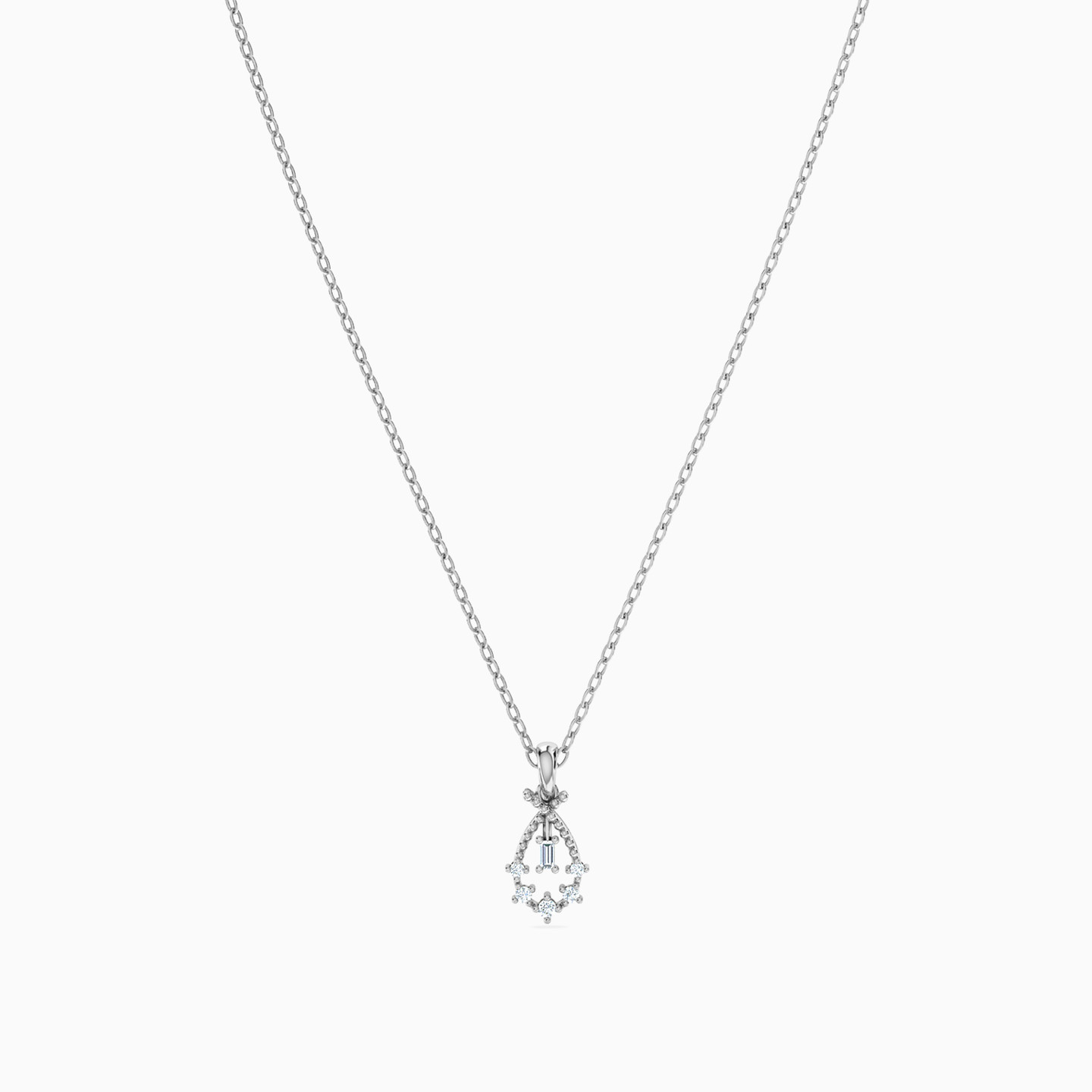 18K Gold Diamond Pendant Necklace - 3