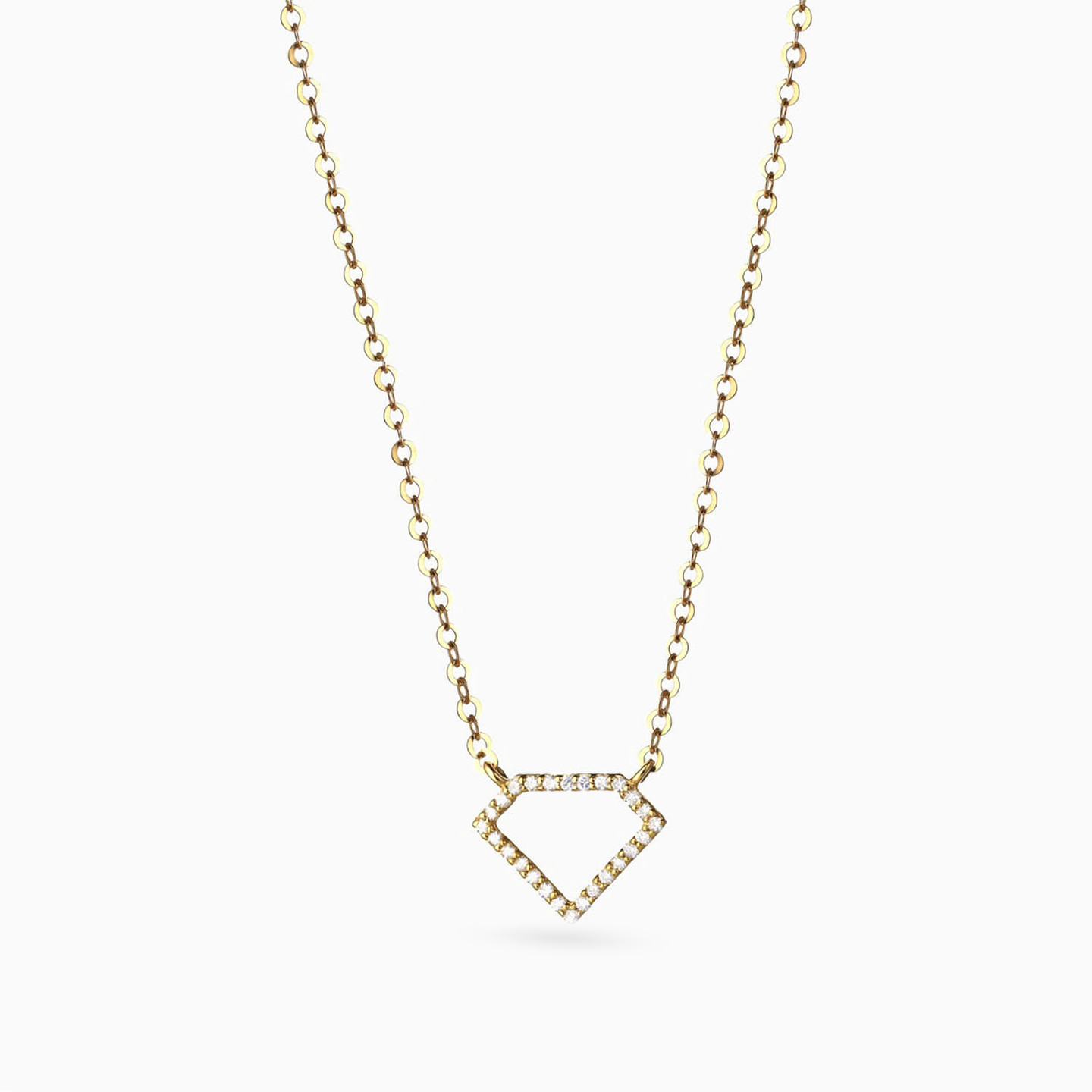 18K Gold Diamond Pendant Necklace - 2