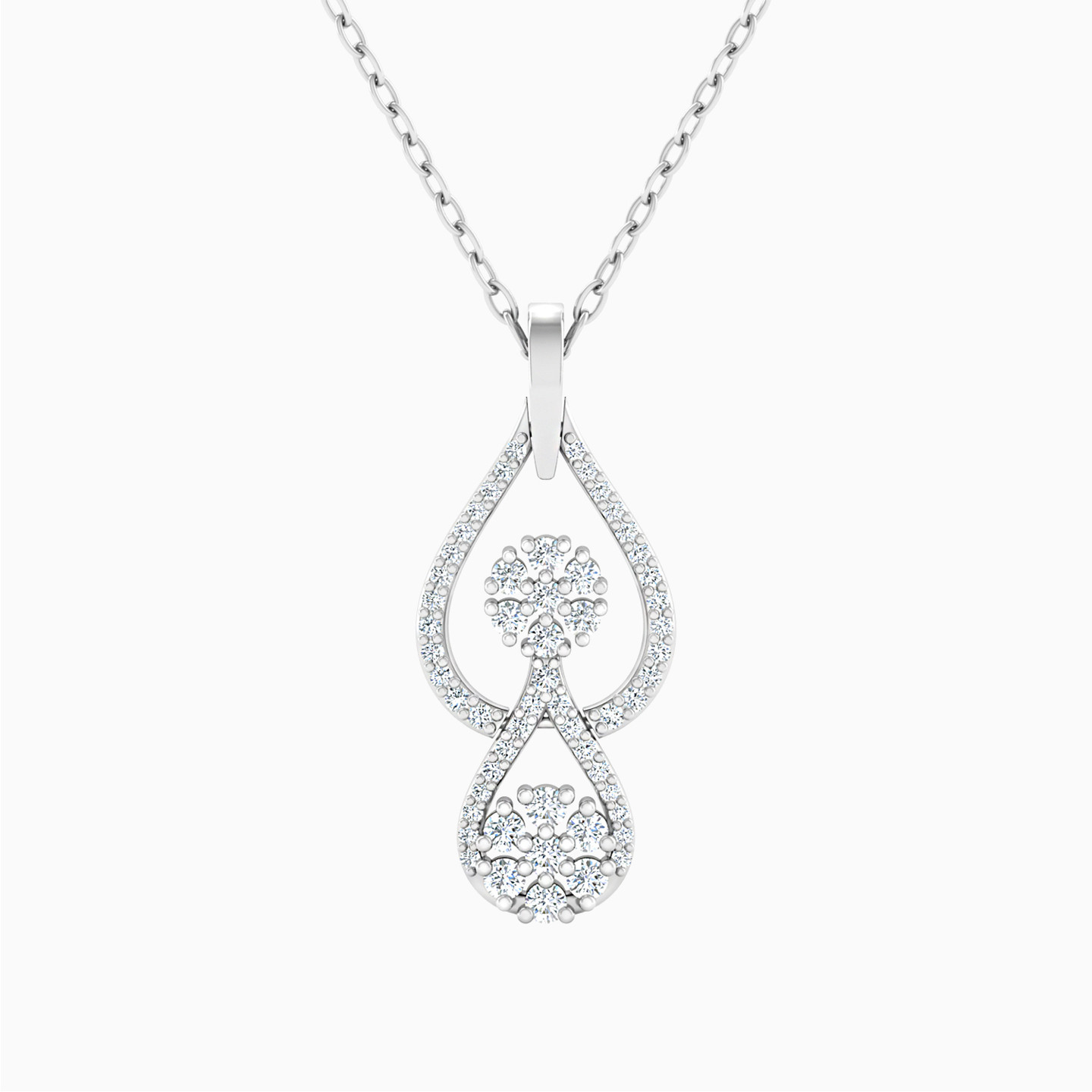 18K Gold Diamond Pendant Necklace