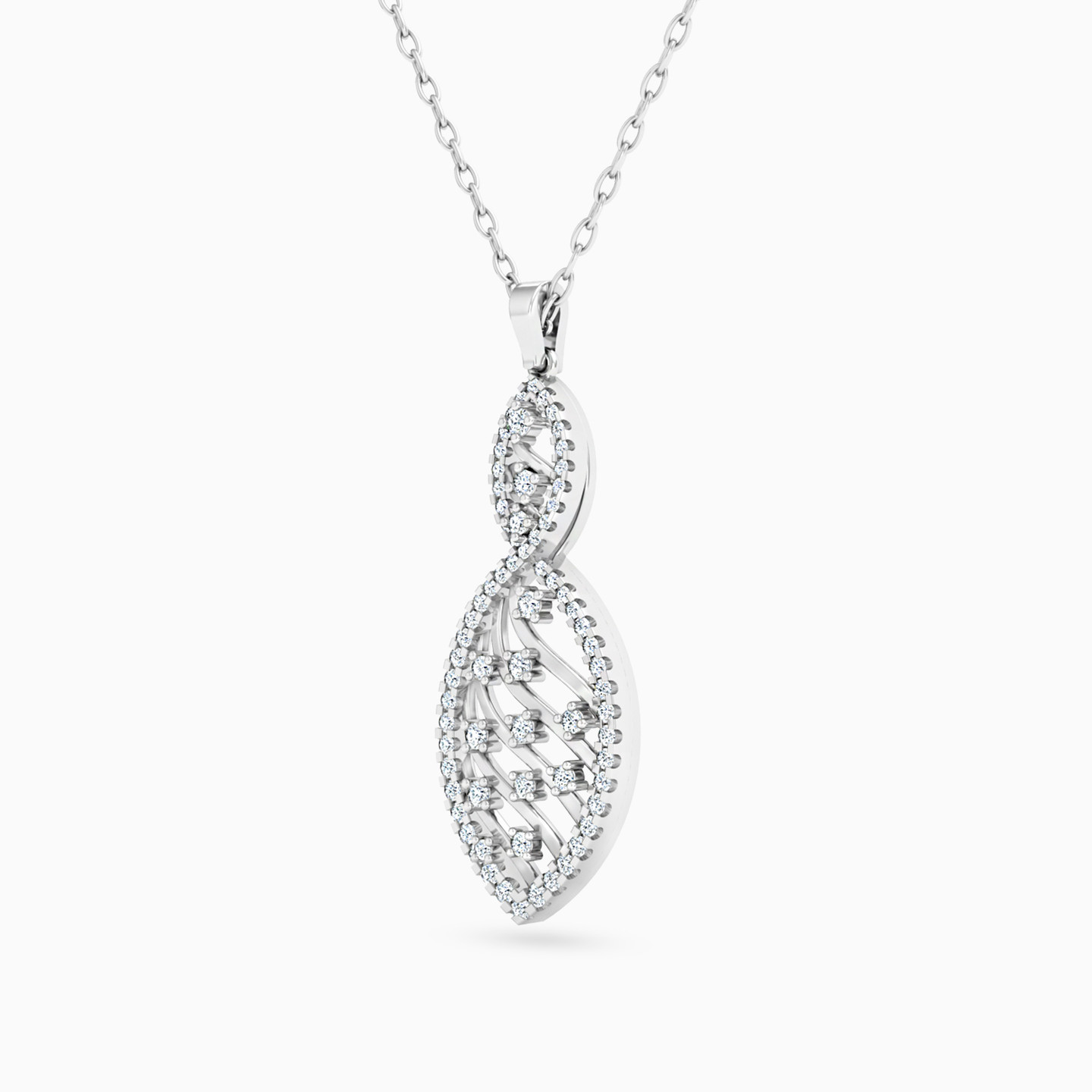 18K Gold Diamond Pendant Necklace - 2