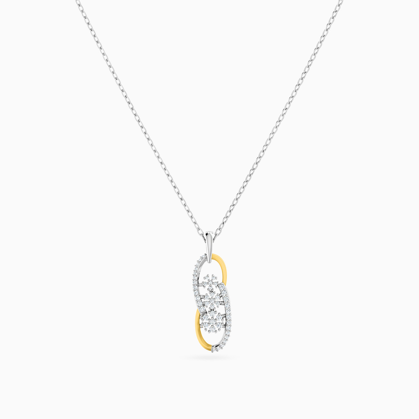 18K Gold Diamond Pendant Necklace - 3