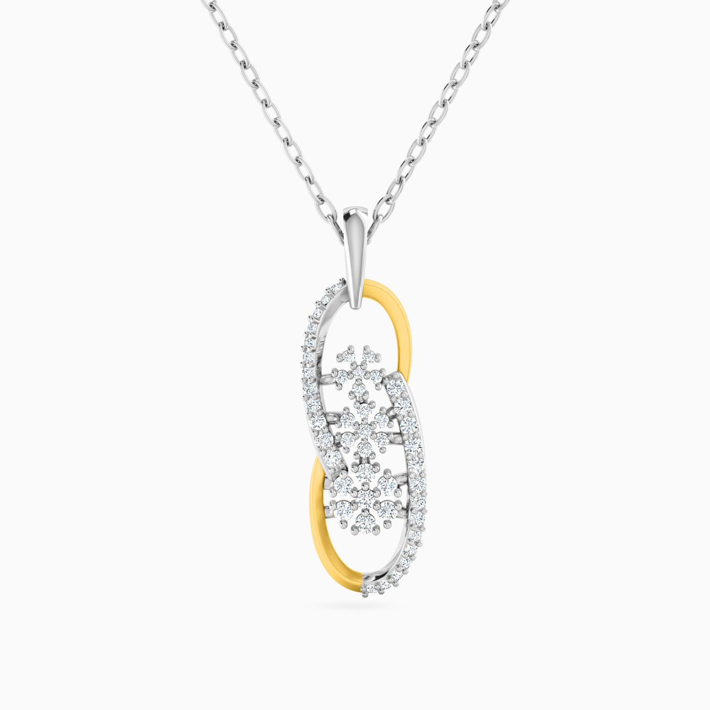 18K Gold Diamond Pendant Necklace