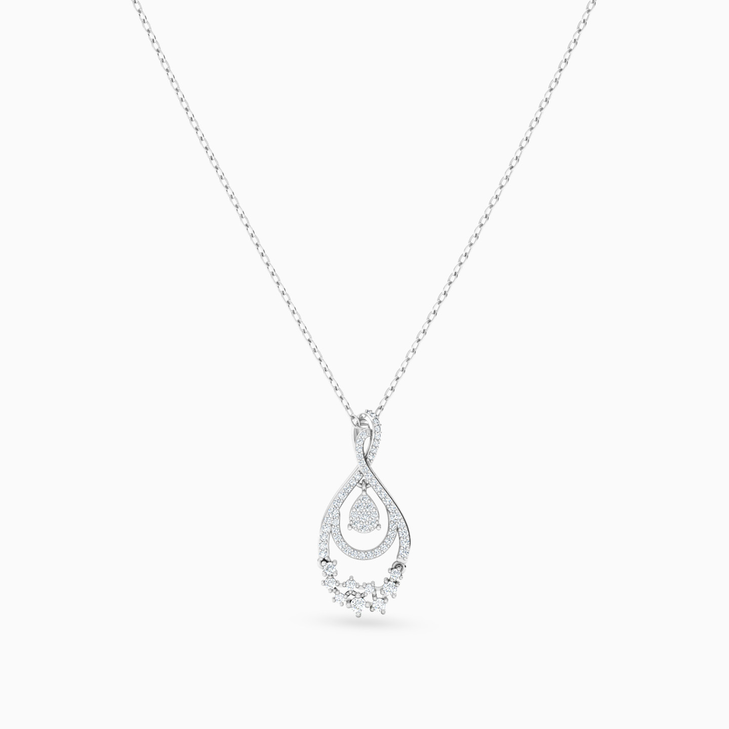 18K Gold Diamond Pendant Necklace - 3