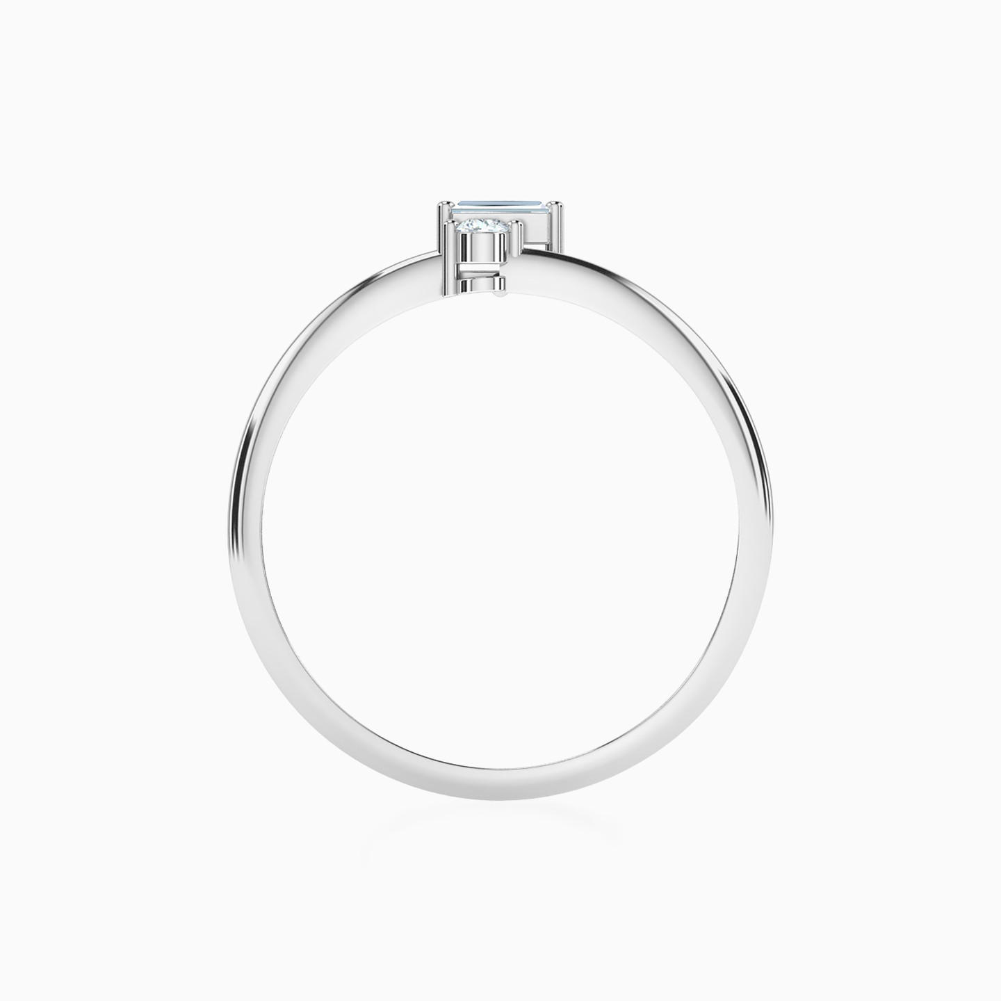 خاتم ذهب بطبقات متعددة عيار 18 قيراط مزين بالألماس   - 5