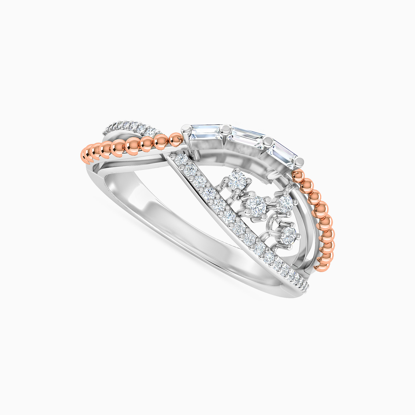 Crisscross Diamond Ring in 18K Gold - 4 Crisscross Diamond Ring in 18K Gold - 4
