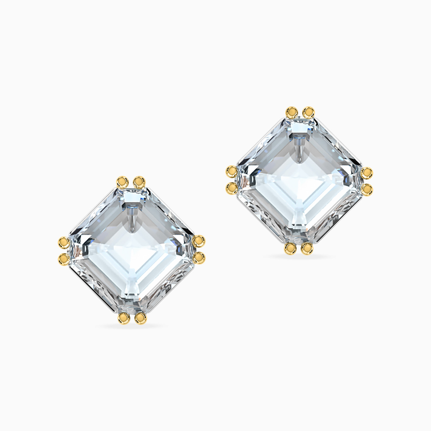 Square Cubic Zirconia Stud Earrings in 14K Gold Square Cubic Zirconia Stud Earrings in 14K Gold