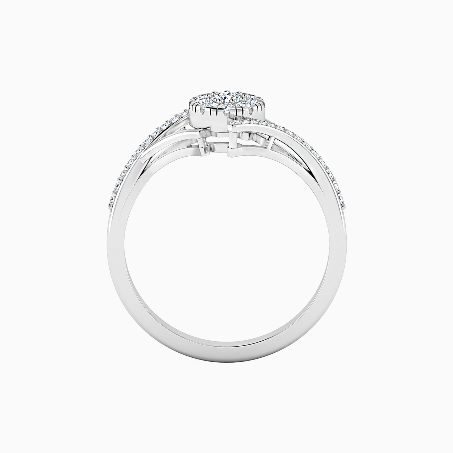 Circle Diamond Ring in 18K Gold - 5 Circle Diamond Ring in 18K Gold - 5