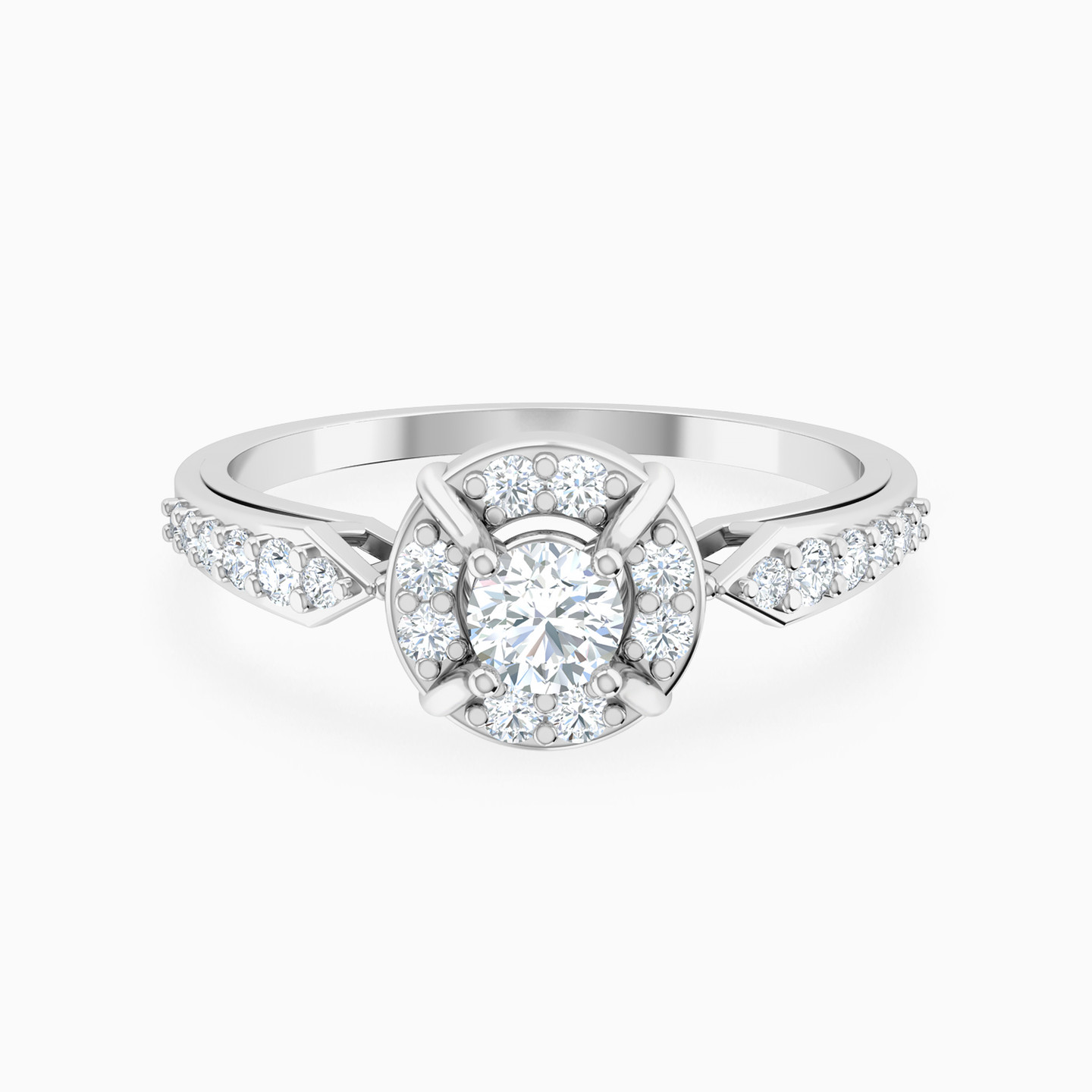 Circle Diamond Ring in 18K Gold - 3