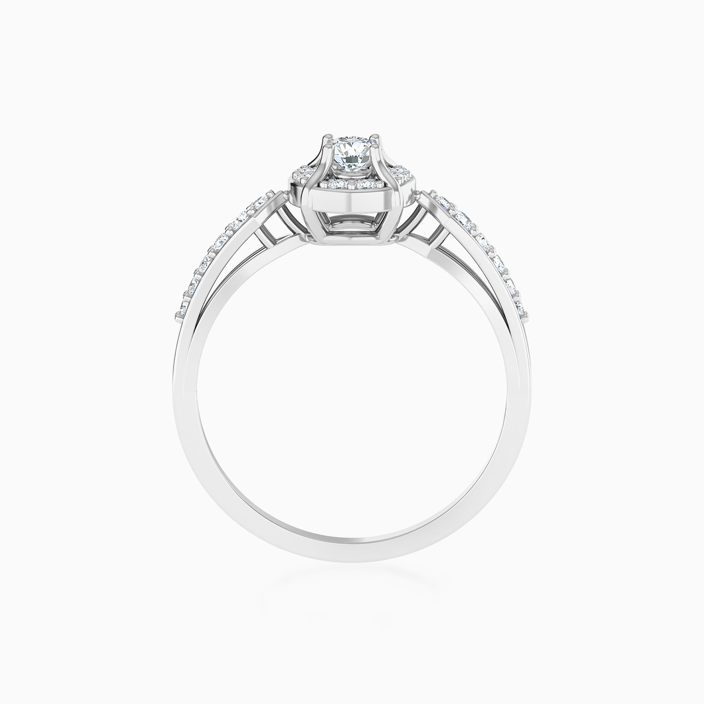 Circle Diamond Ring in 18K Gold - 6