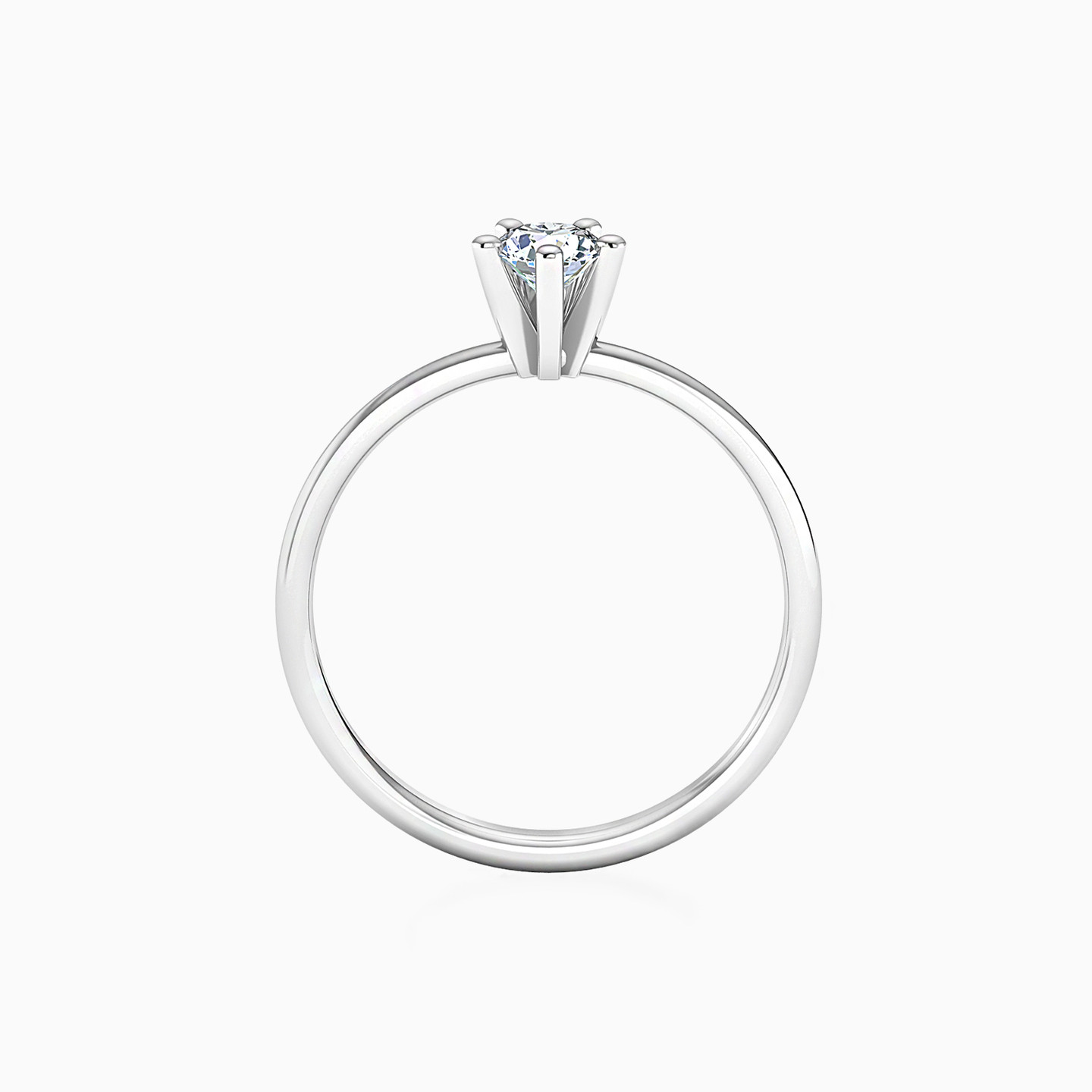 خاتم ذهب دائرة عيار 18 قيراط مزين بالألماس   - 5