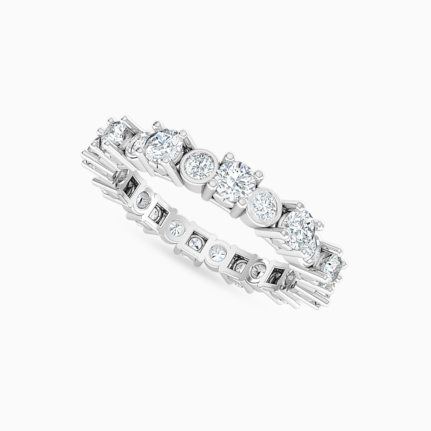 18K Gold Diamond Eternity Ring - 2