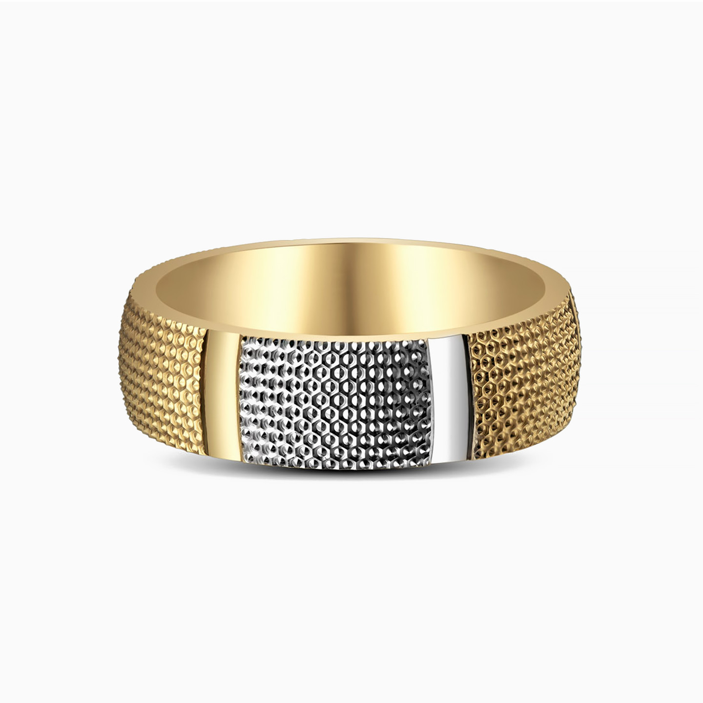 Textured Wedding Band in 18K Gold