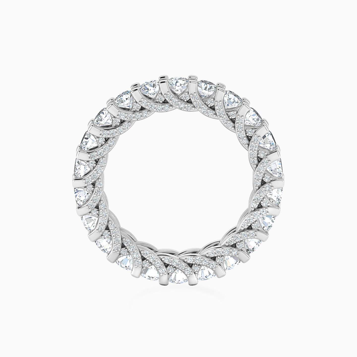 18K Gold Diamond Eternity Ring - 4