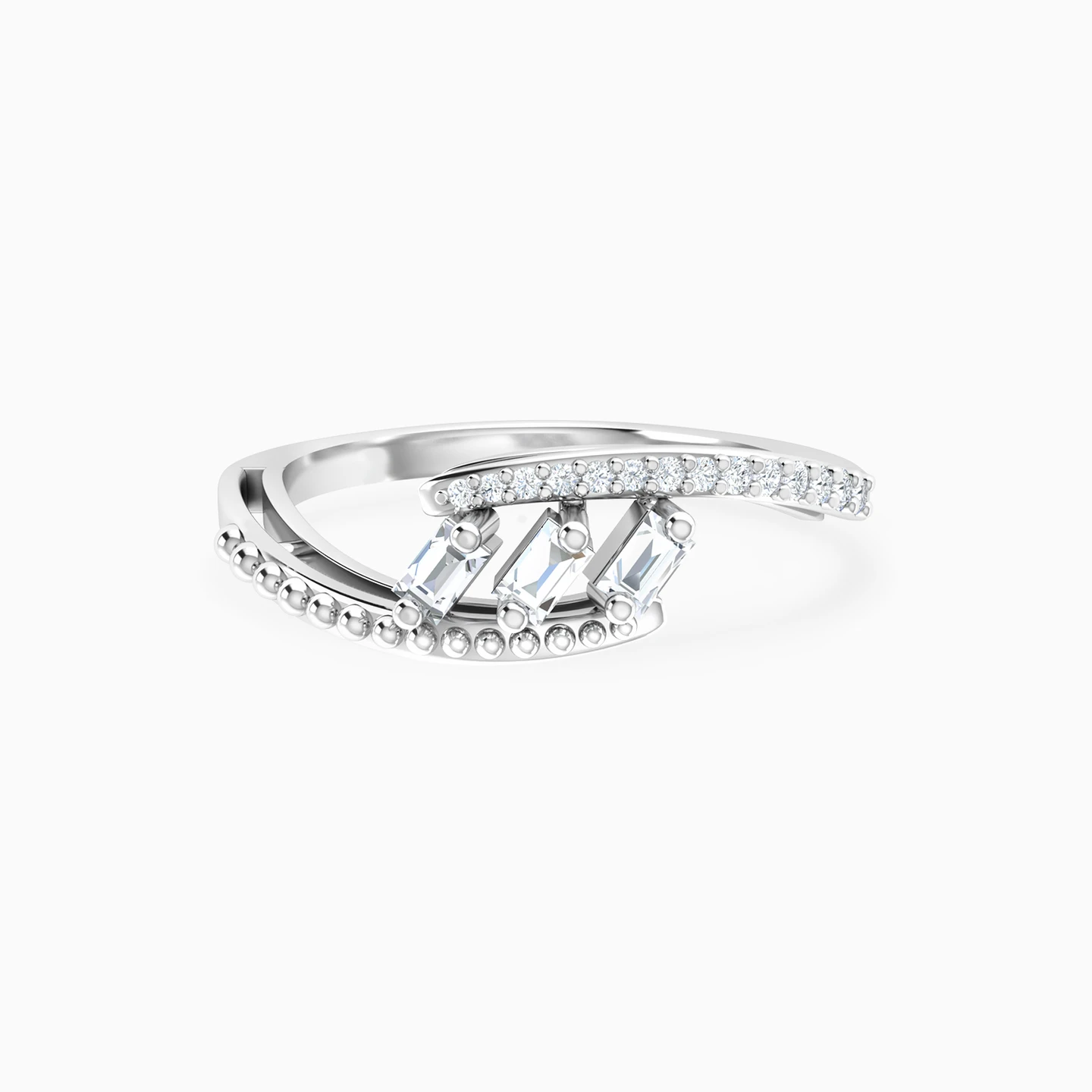 Wave Diamond Ring in 18K Gold - 3 Wave Diamond Ring in 18K Gold - 3