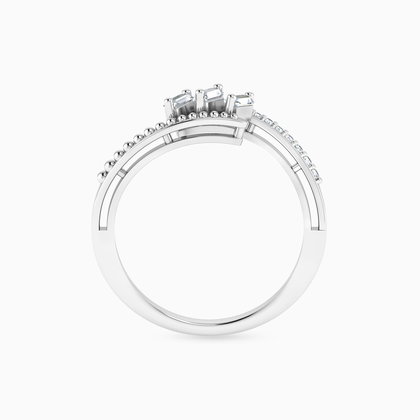 Wave Diamond Ring in 18K Gold - 5 Wave Diamond Ring in 18K Gold - 5