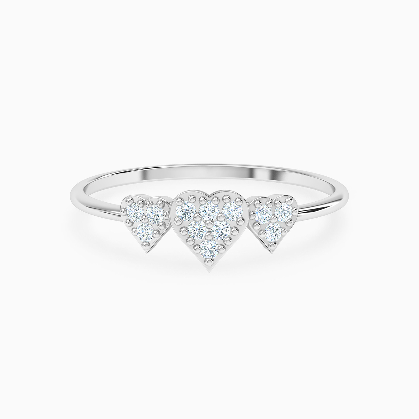 Heart Cubic Zirconia Ring in 18K Gold