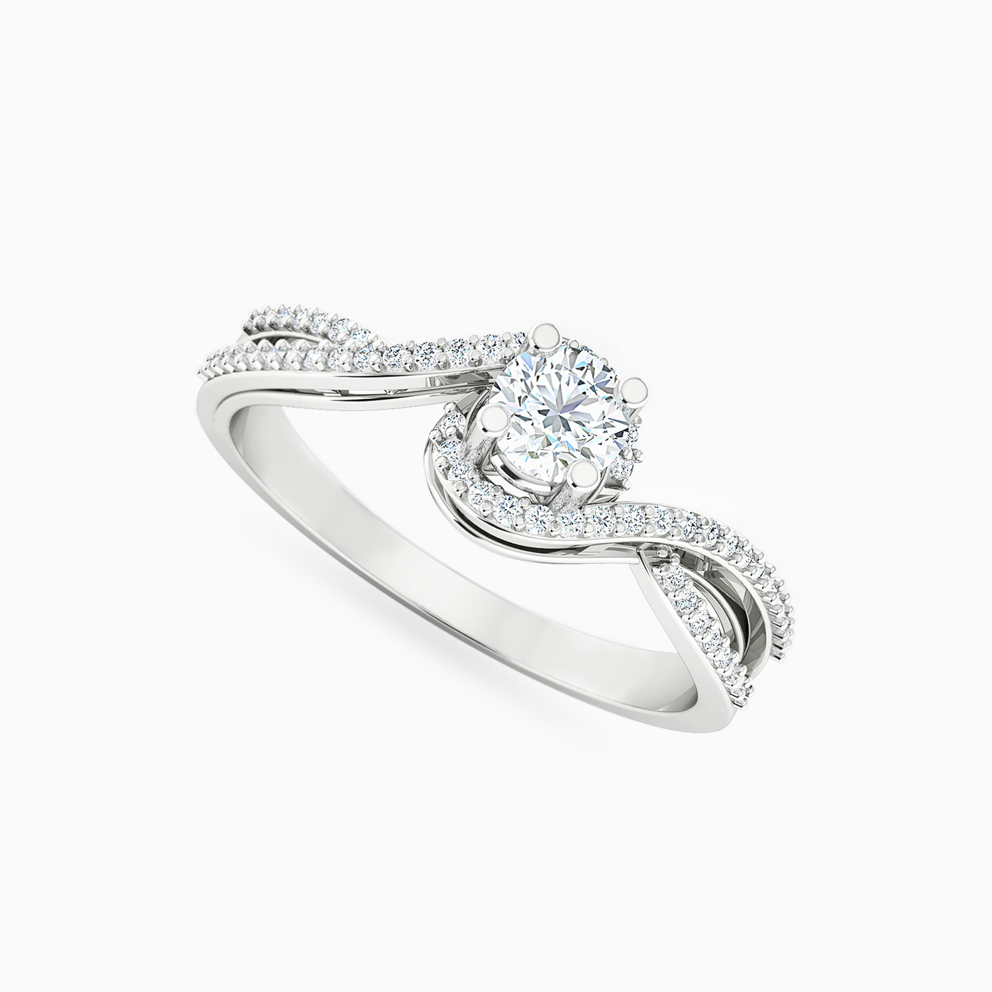 Circle Diamond Ring in 18K Gold - 4 Circle Diamond Ring in 18K Gold - 4