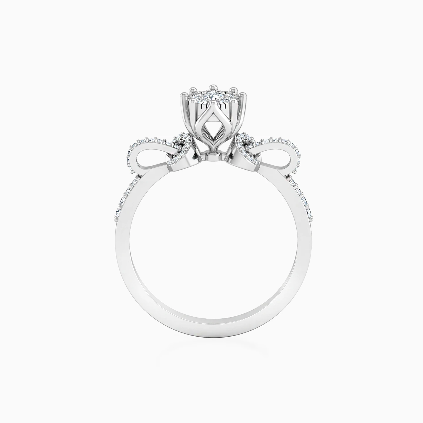 Flower Diamond Ring in 18K Gold - 5 Flower Diamond Ring in 18K Gold - 5