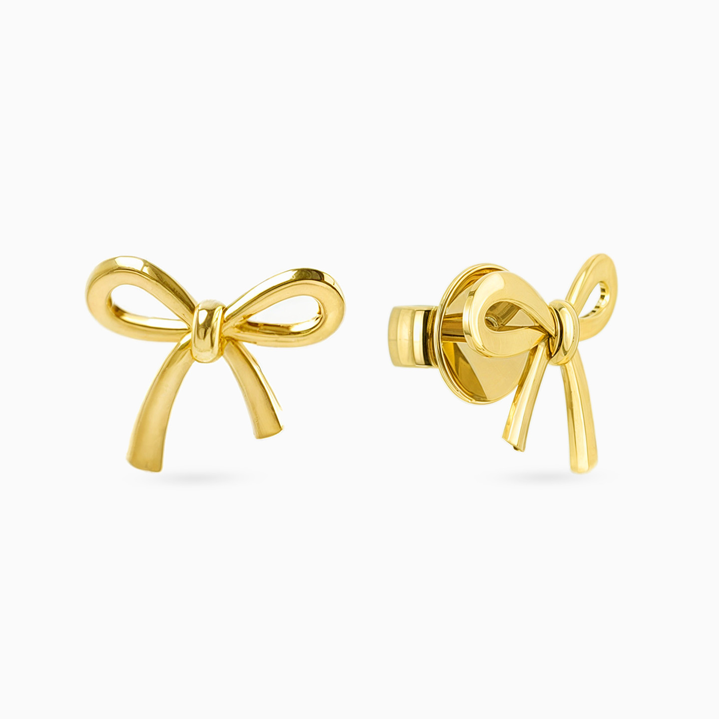 Bow Stud Earrings in 18K Gold - 2 Bow Stud Earrings in 18K Gold - 2
