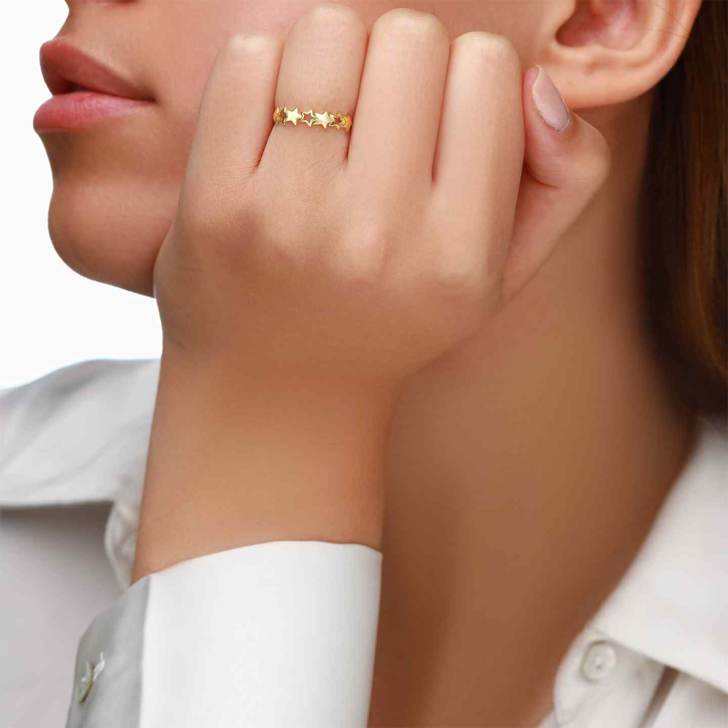 خاتم ذهب نجمة عيار 18 قيراط - 2 خاتم ذهب نجمة عيار 18 قيراط - 2