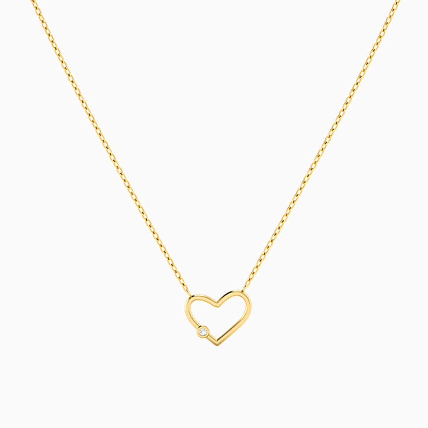 Heart Diamonds Necklace In 18K Gold - 5