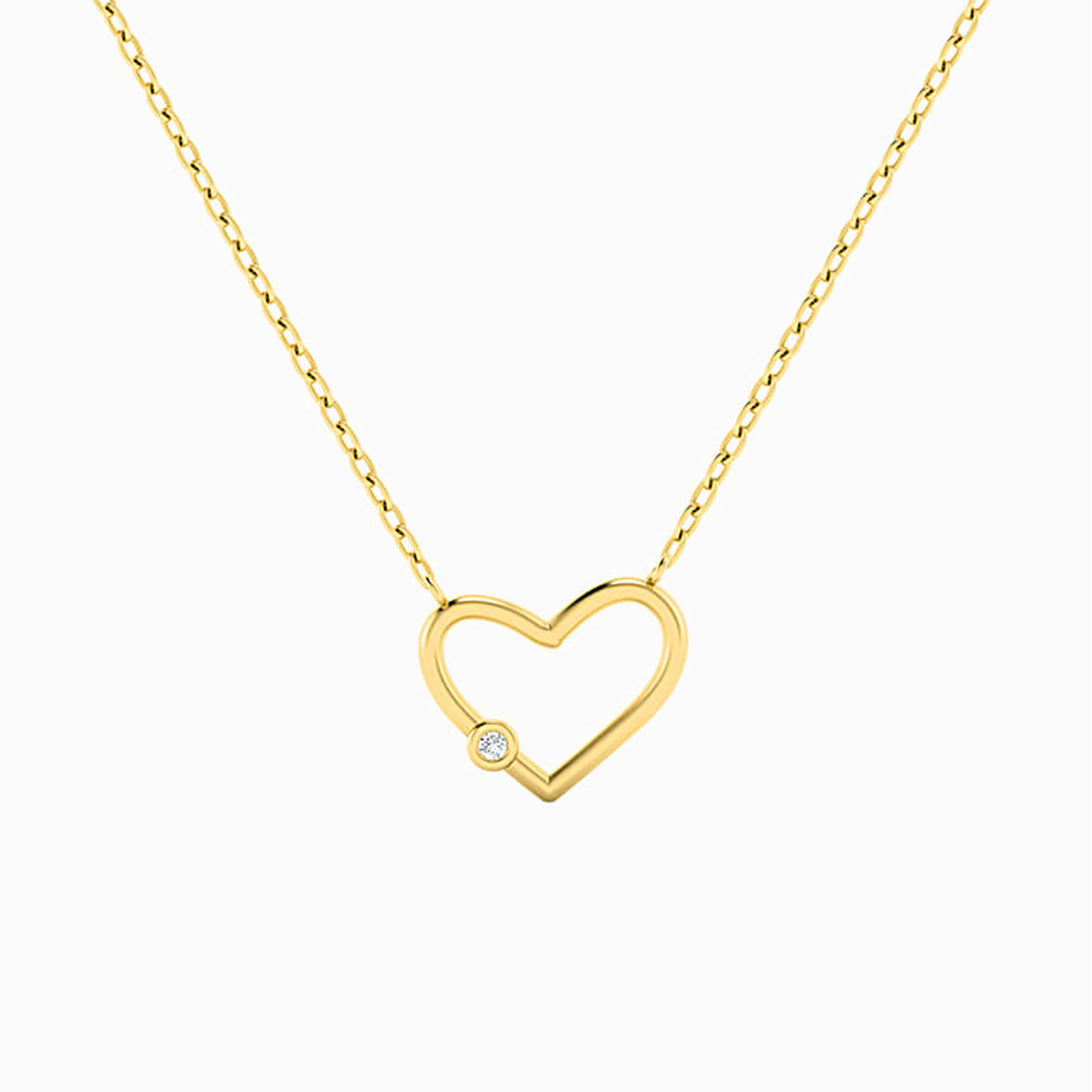 Heart Diamonds Necklace In 18K Gold - 3
