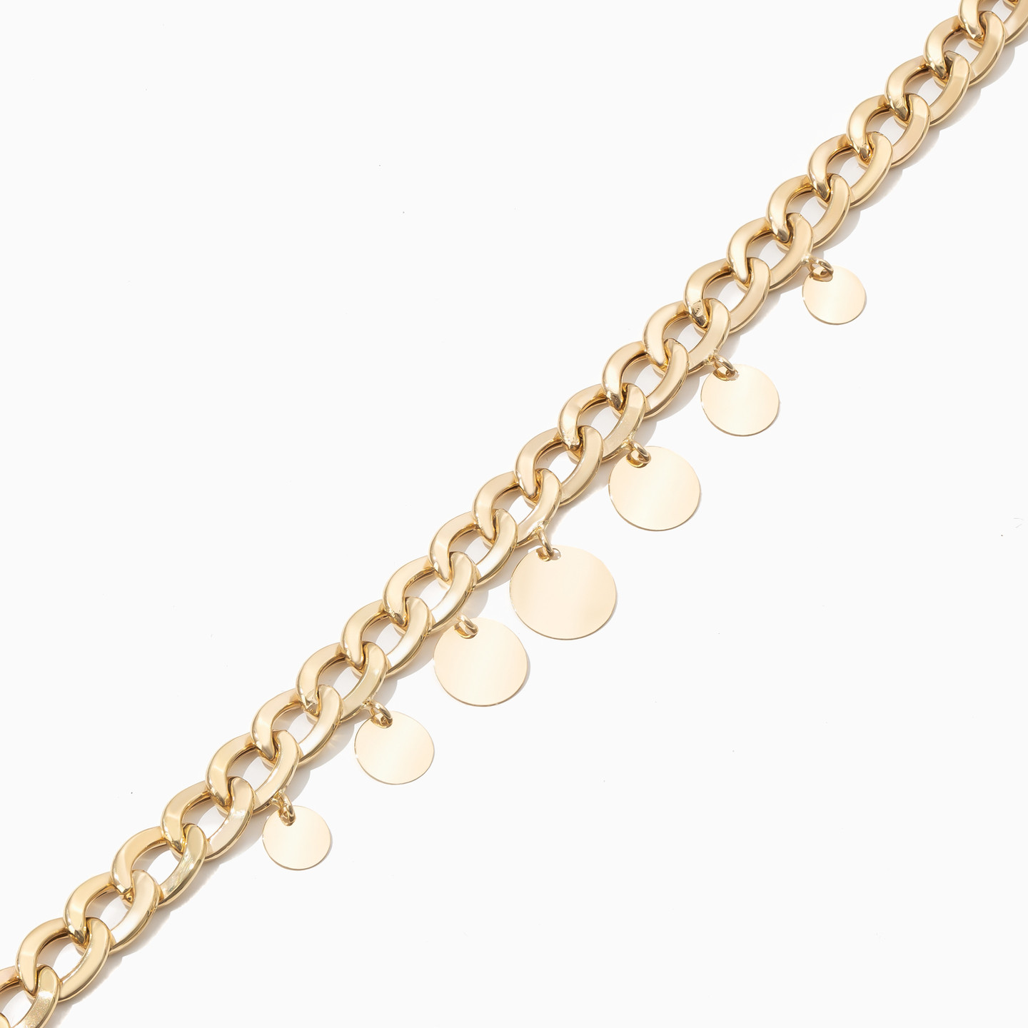 أسورة بسلسلة ذهب حلقات عيار 18 قيراط - 2 أسورة بسلسلة ذهب حلقات عيار 18 قيراط - 2