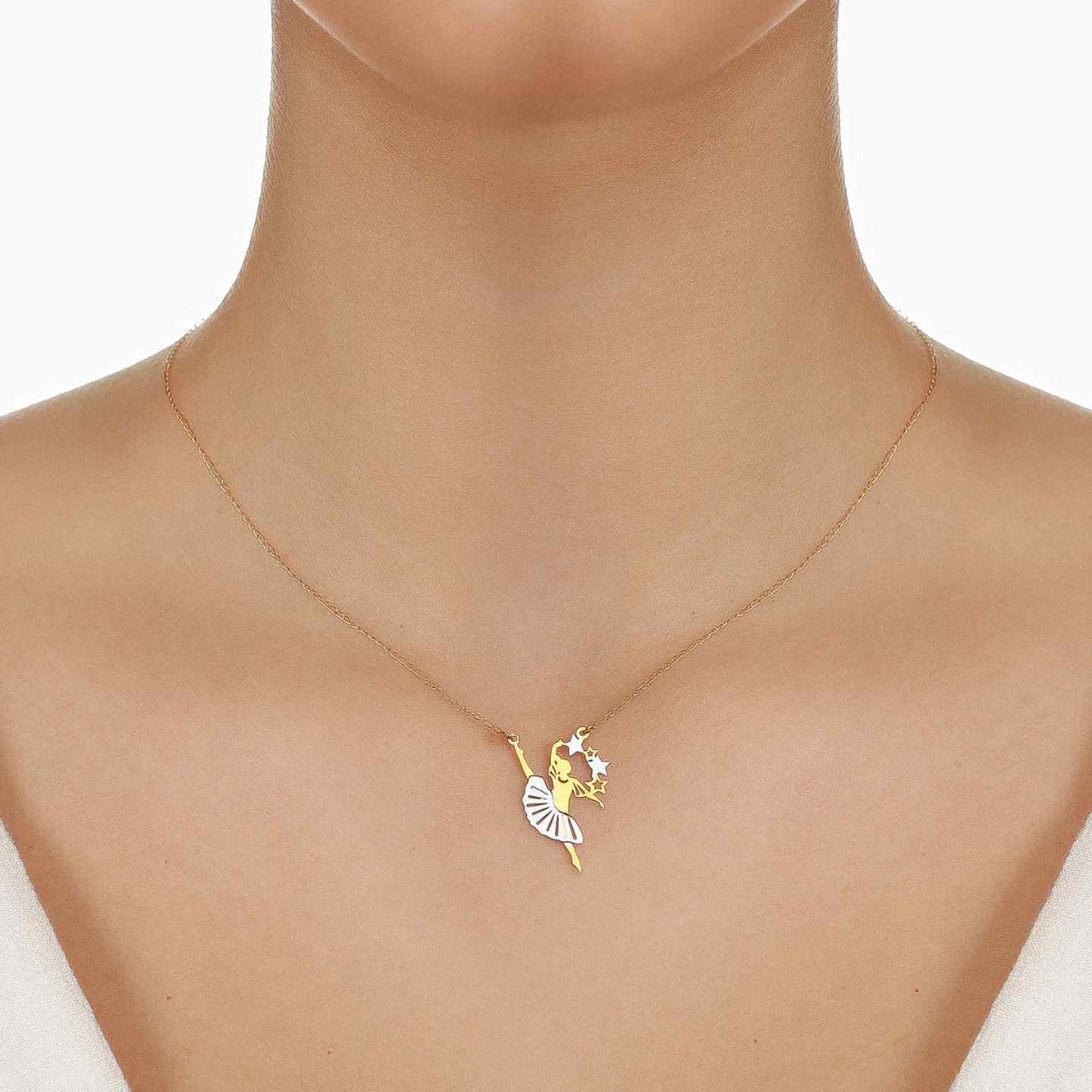 Ballerina Necklace in 18K Gold - 2 Ballerina Necklace in 18K Gold - 2