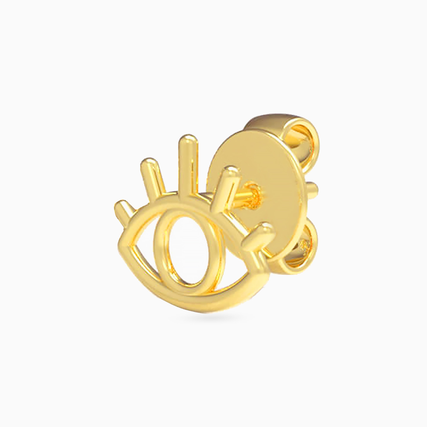 Eye Stud Earrings in 18K Gold - 3 Eye Stud Earrings in 18K Gold - 3