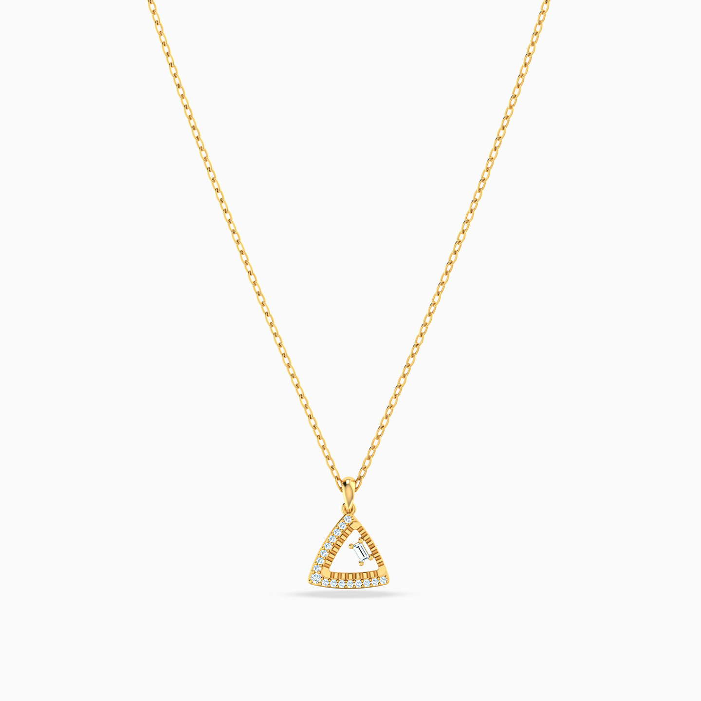 18K Gold Diamond Pendant Necklace - 3