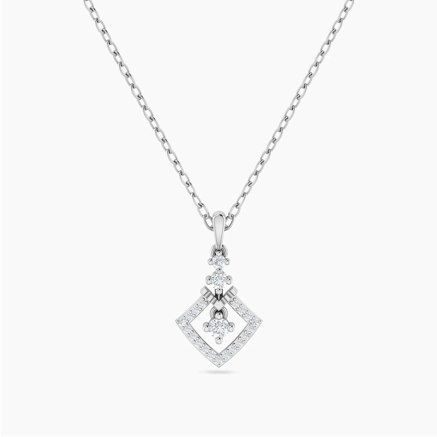 Square Diamond Necklace in 18K Gold Square Diamond Necklace in 18K Gold