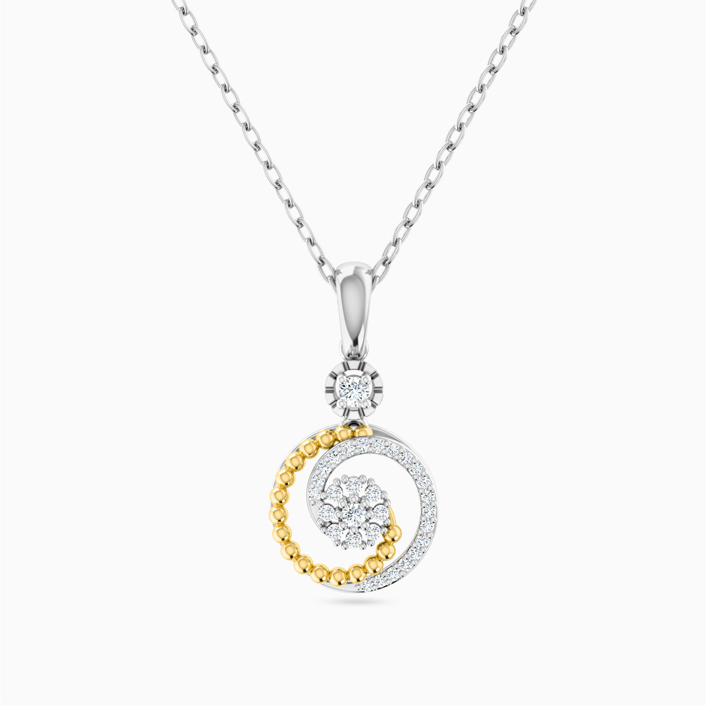 18K Gold Diamond Pendant Necklace