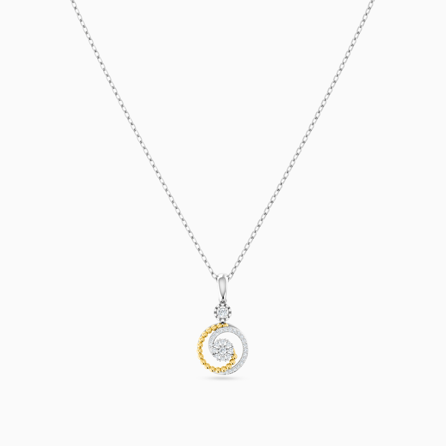 18K Gold Diamond Pendant Necklace - 3