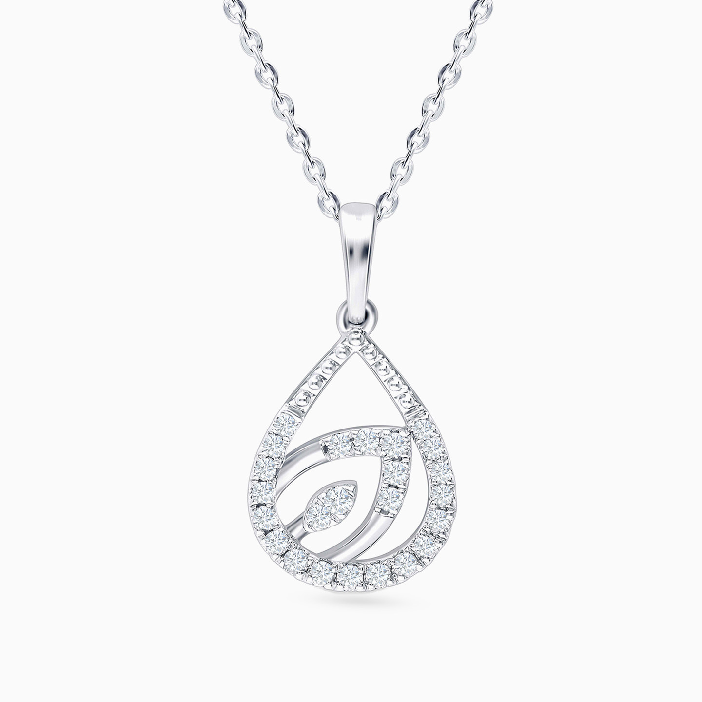 18K Gold Diamond Pendant Necklace