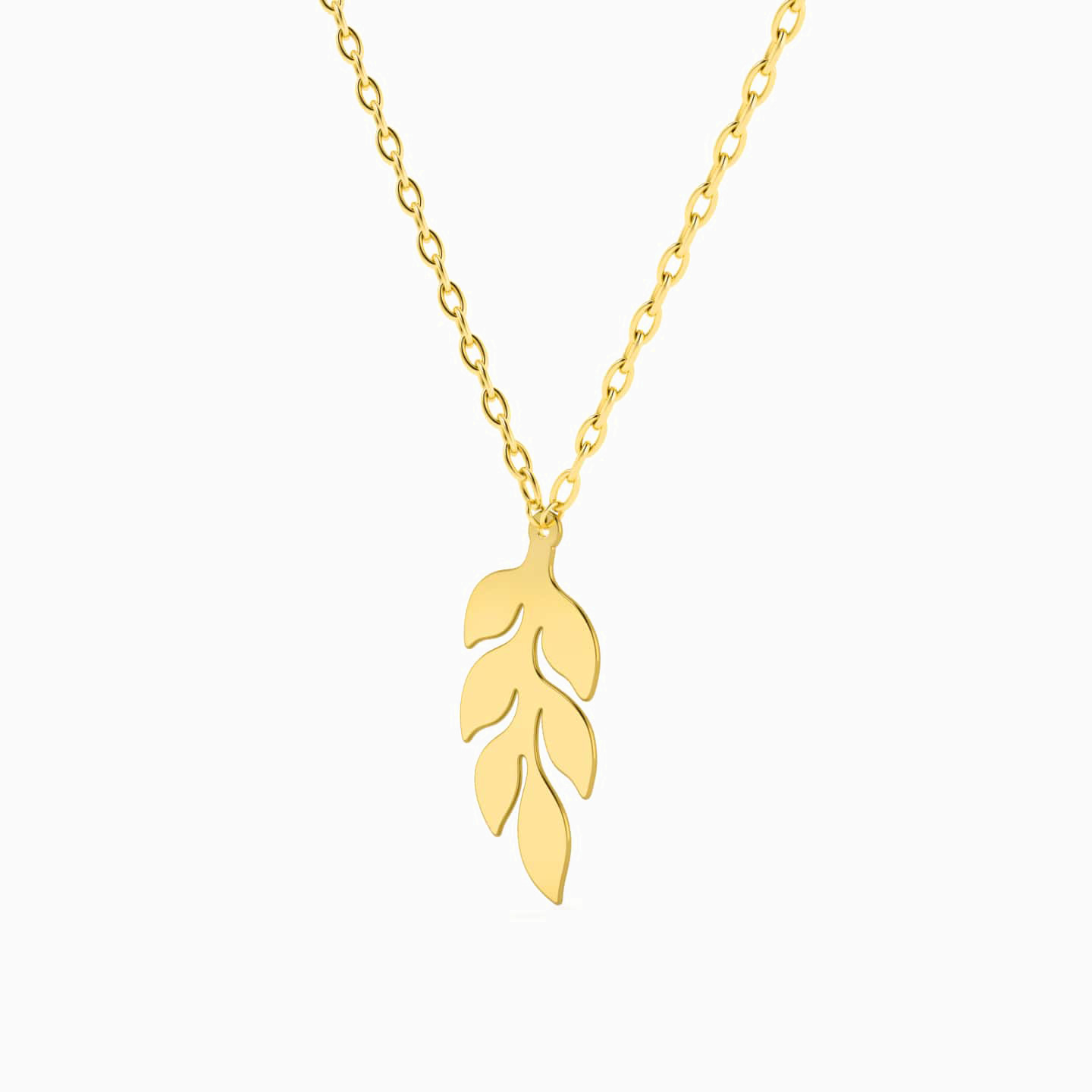 Leaf Necklace In 18K Gold - 2 Leaf Necklace In 18K Gold - 2