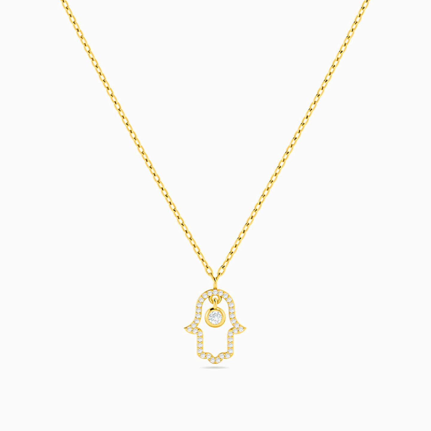 18K Gold Diamond Pendant Necklace - 3