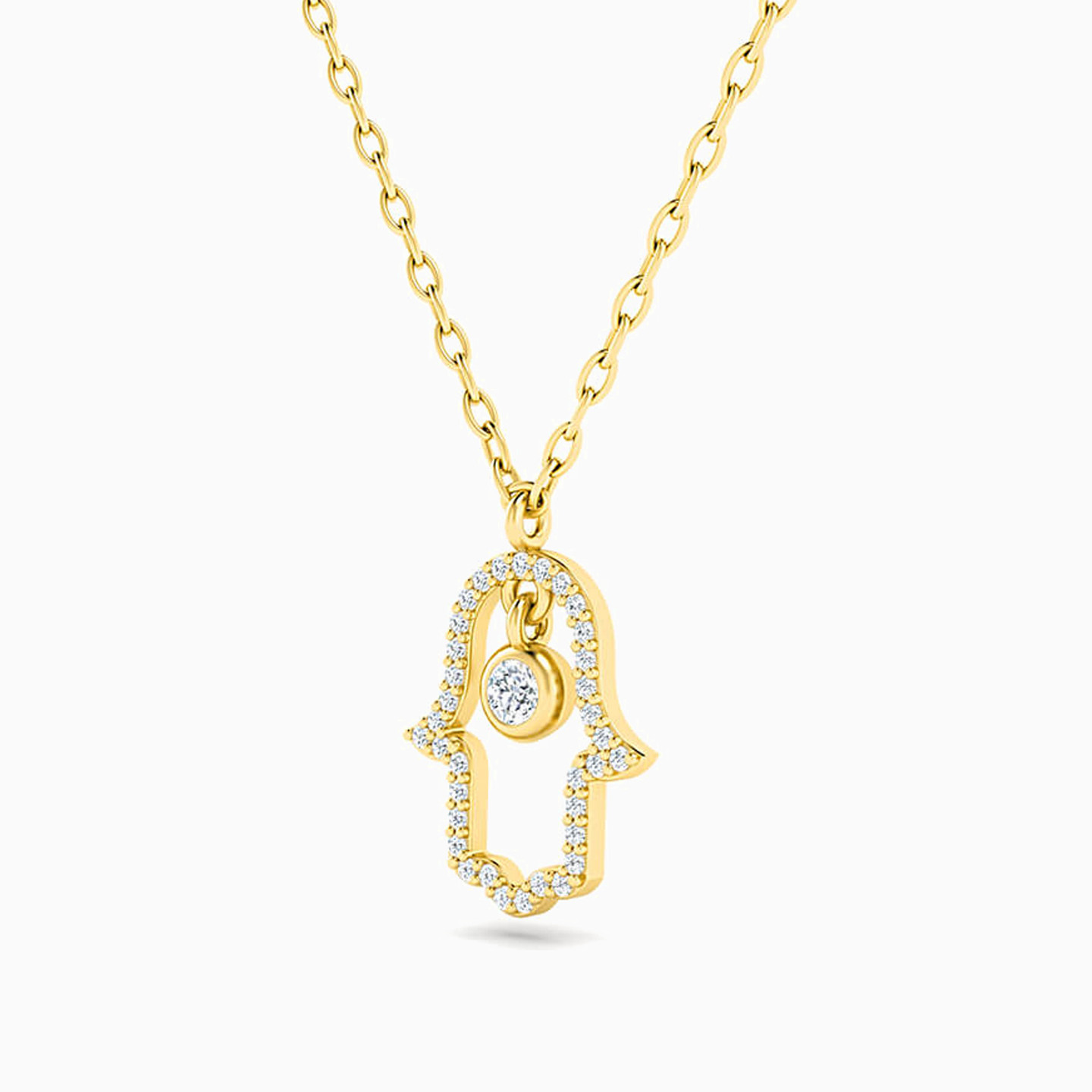 18K Gold Diamond Pendant Necklace - 2