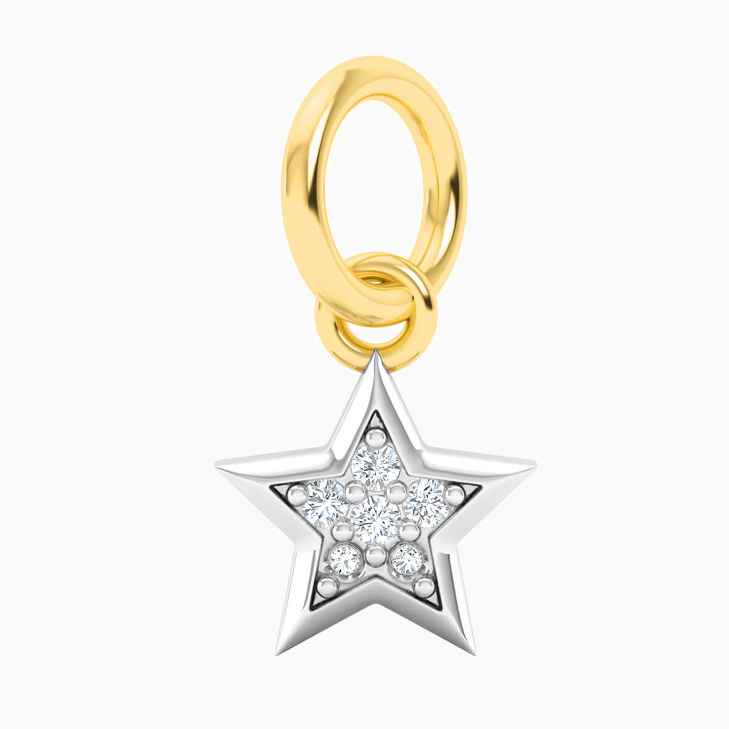 18K Gold Diamond Charms Necklace