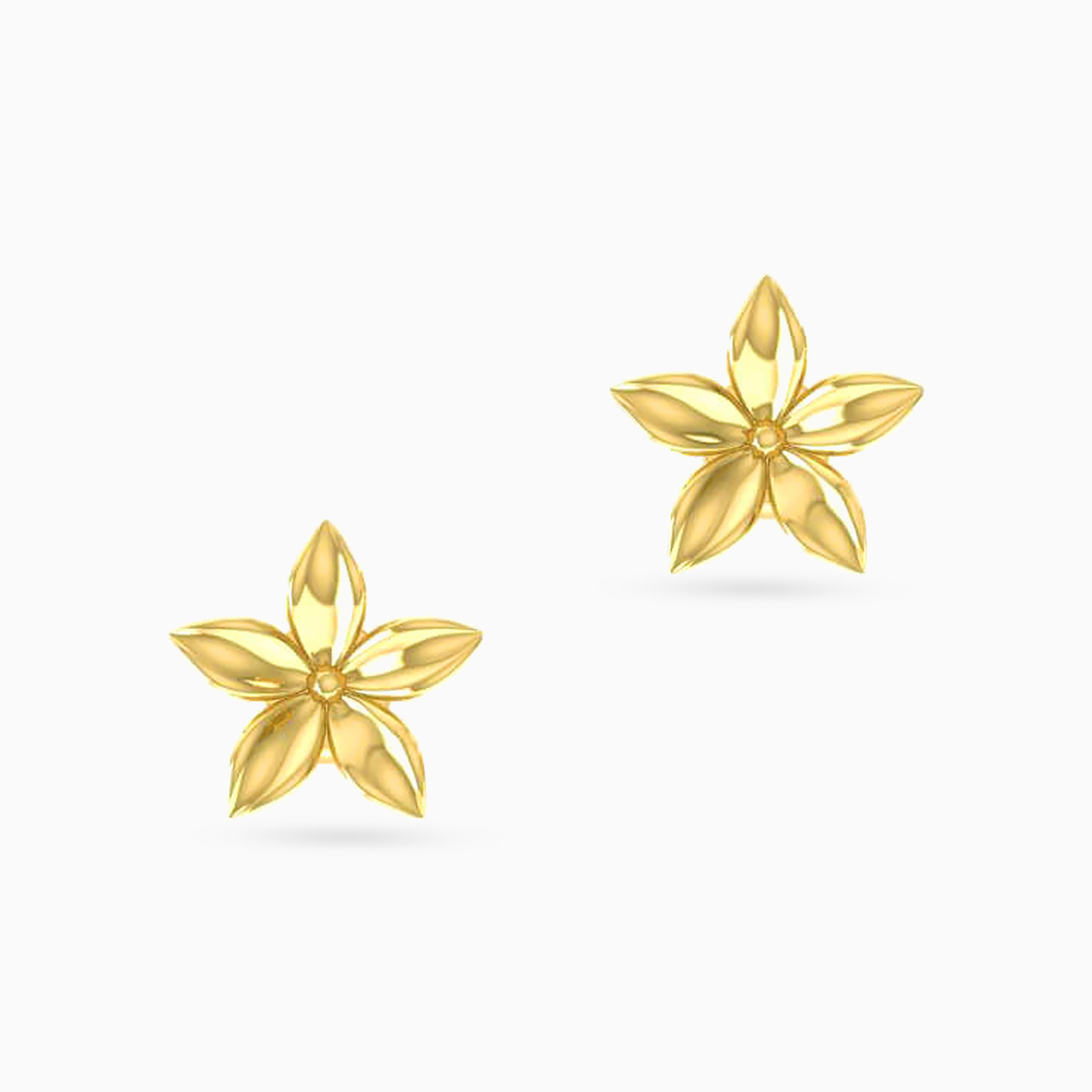Flower Stud Earrings in 18K Gold Flower Stud Earrings in 18K Gold