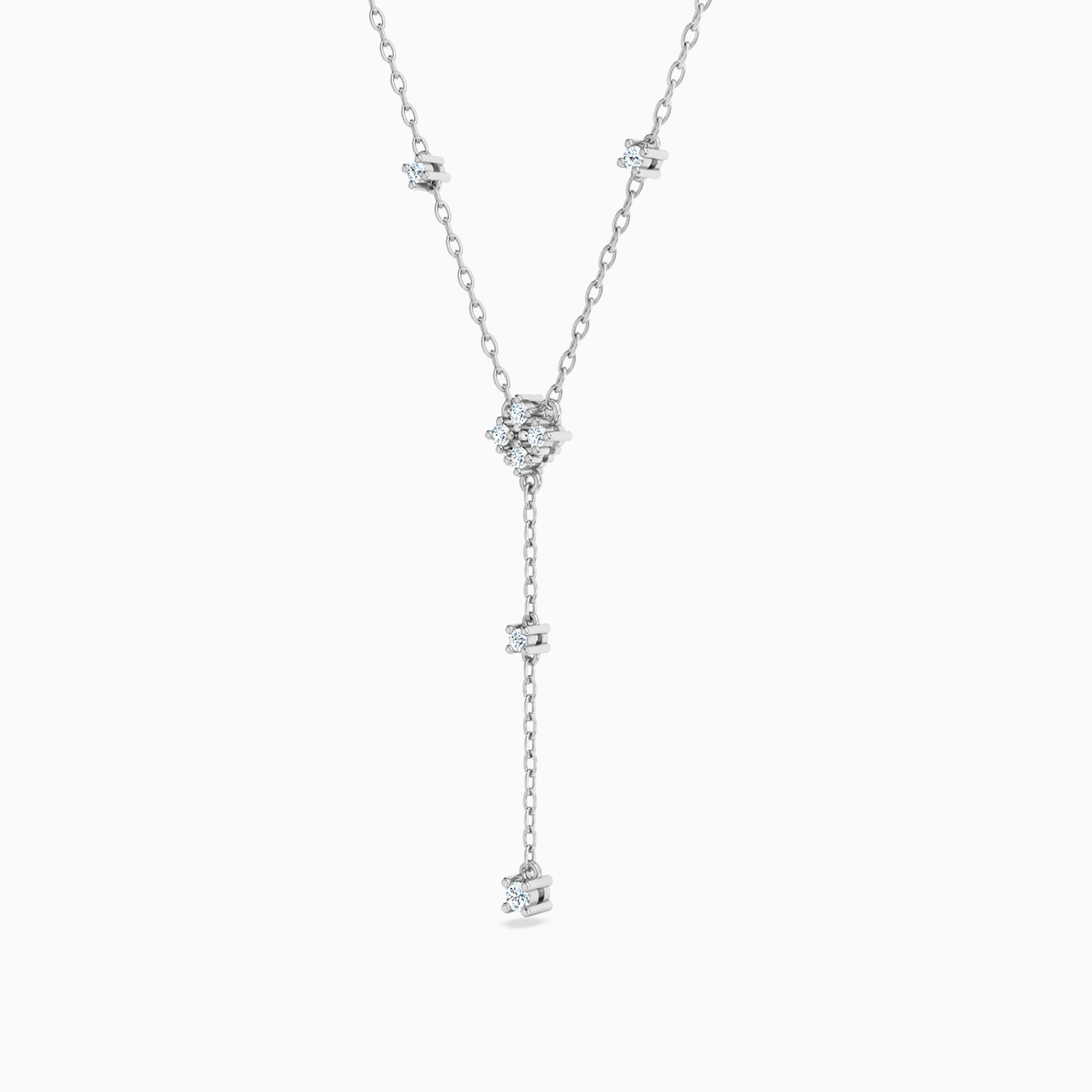 18K Gold Diamond Drop Pendant Necklace - 2