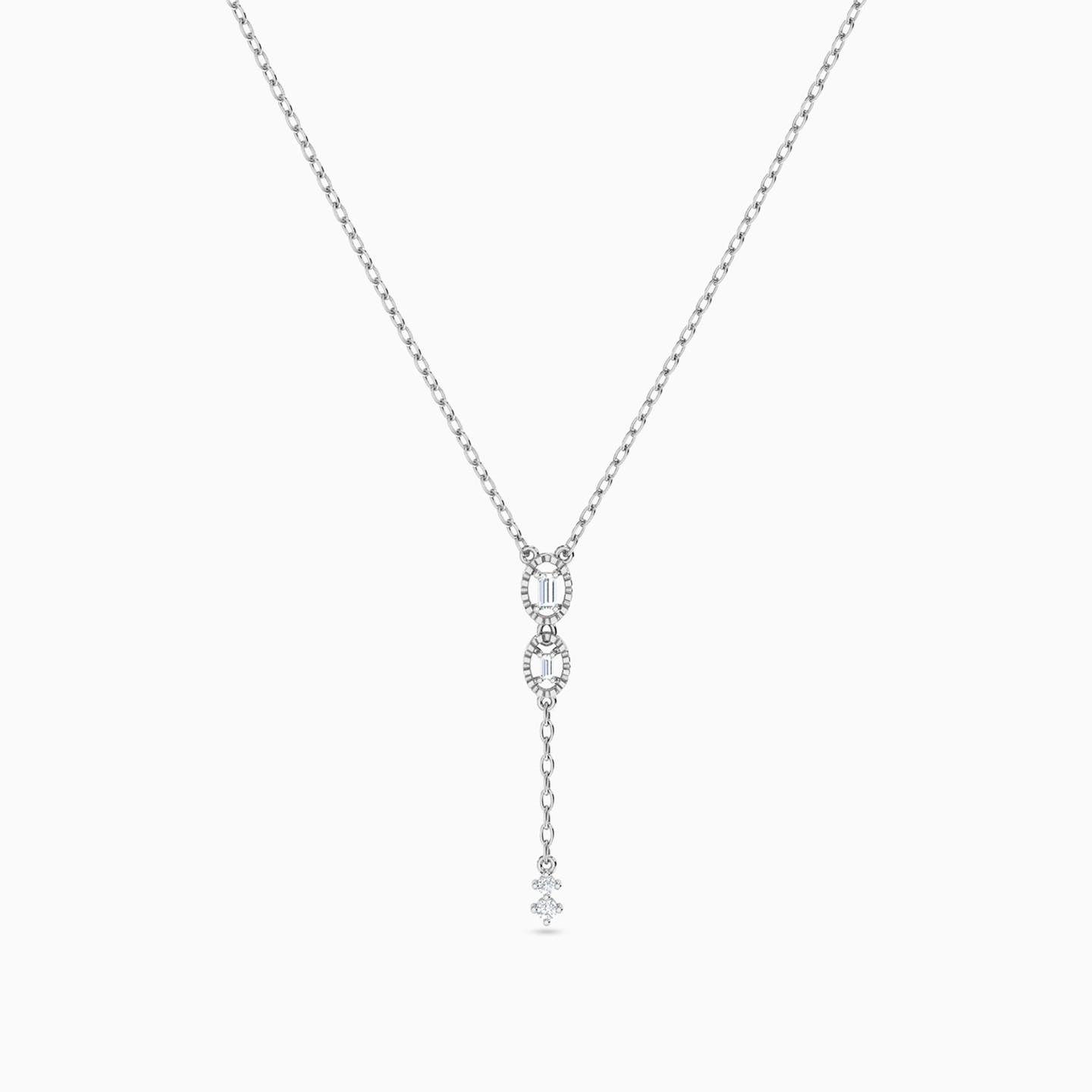 18K Gold Diamond Drop Pendant Necklace - 3