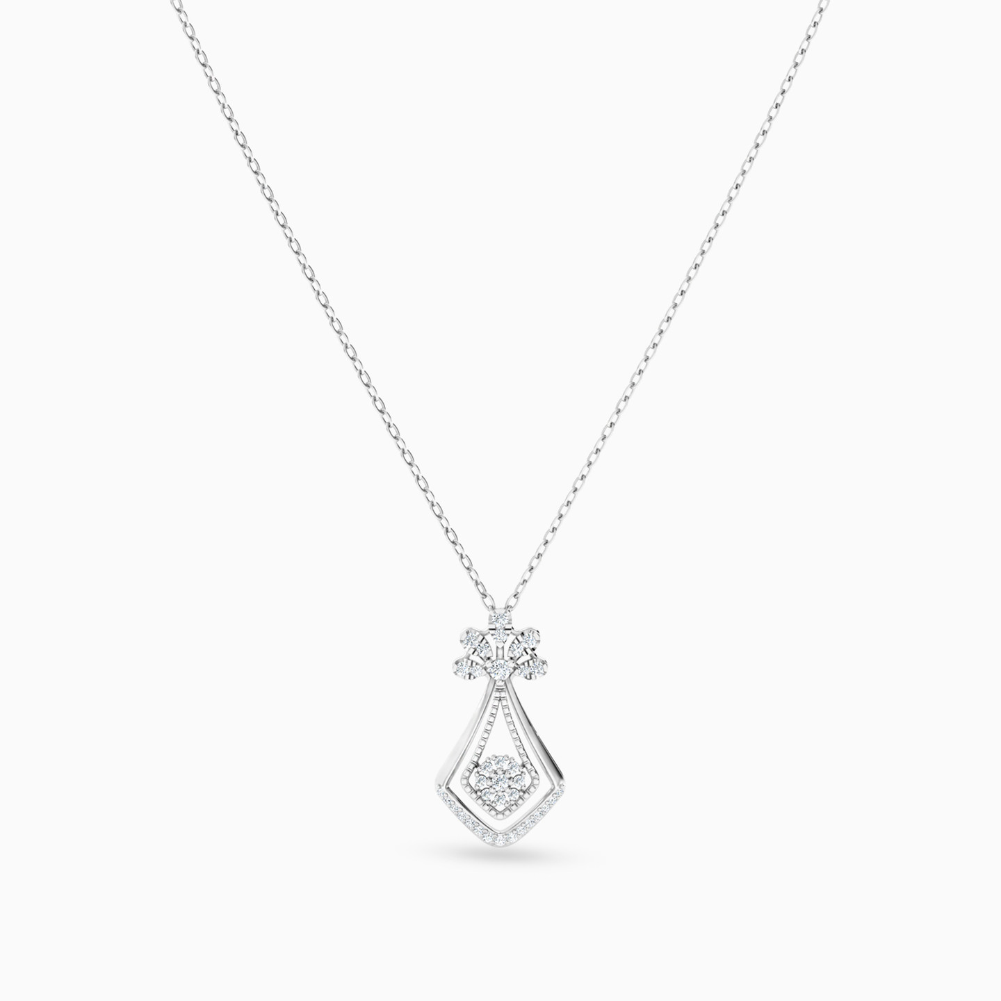 Rhombus Diamond Necklace in 18K Gold - 3 Rhombus Diamond Necklace in 18K Gold - 3