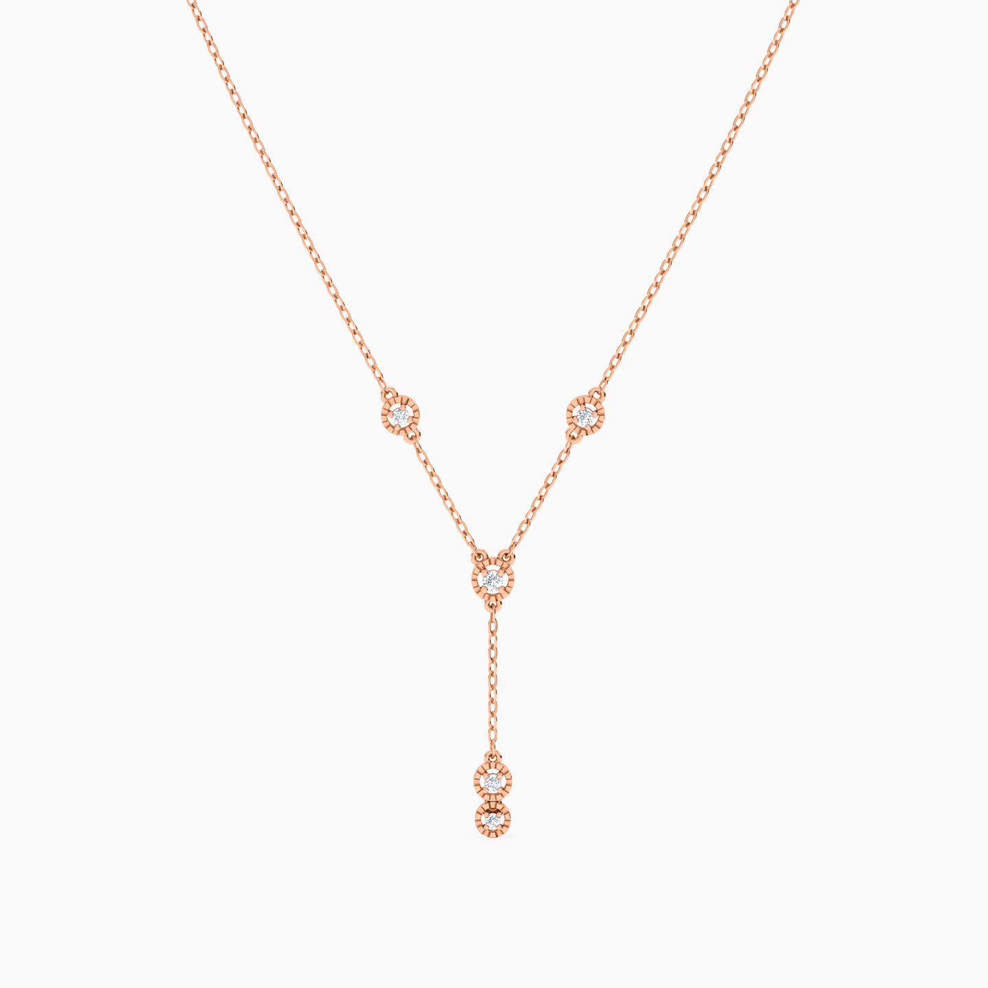 سلسلة ذهب دائري عيار 18 قيراط مزينة بالألماس - 3 سلسلة ذهب دائري عيار 18 قيراط مزينة بالألماس - 3