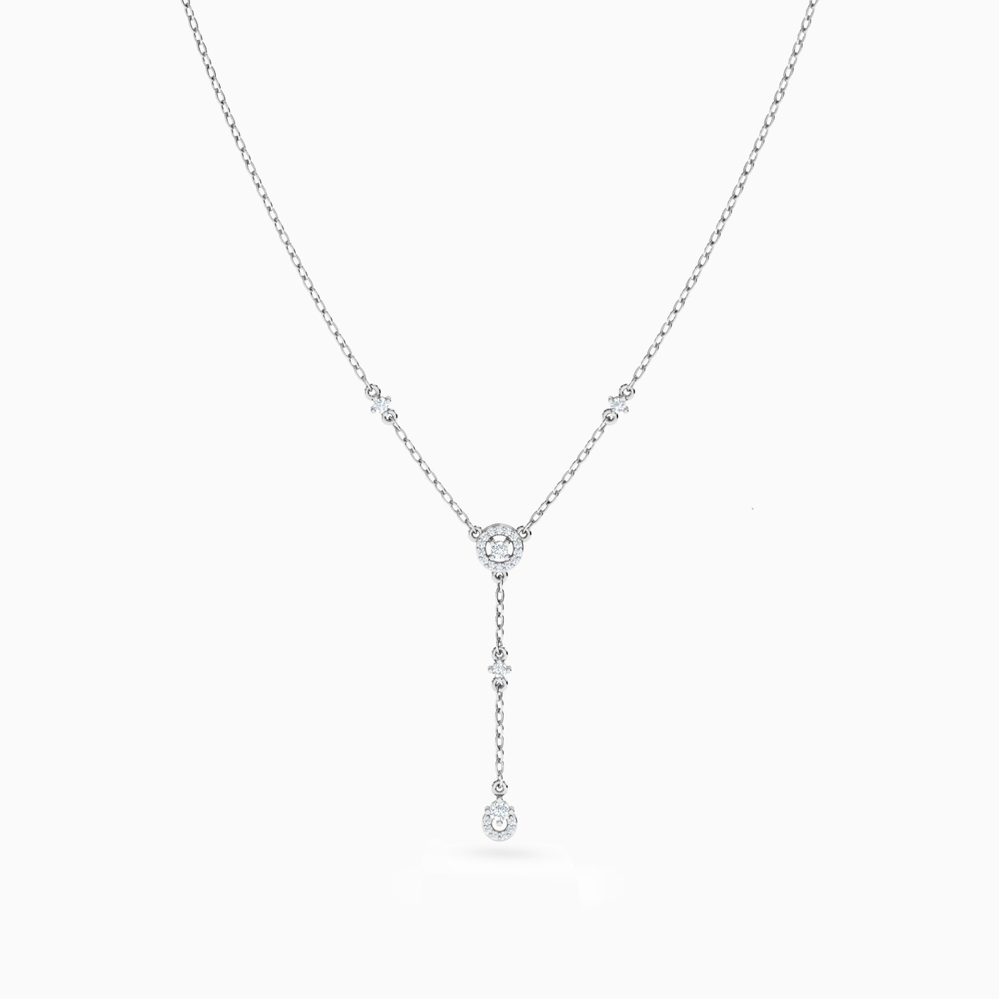 18K Gold Diamond Drop Pendant Necklace - 3