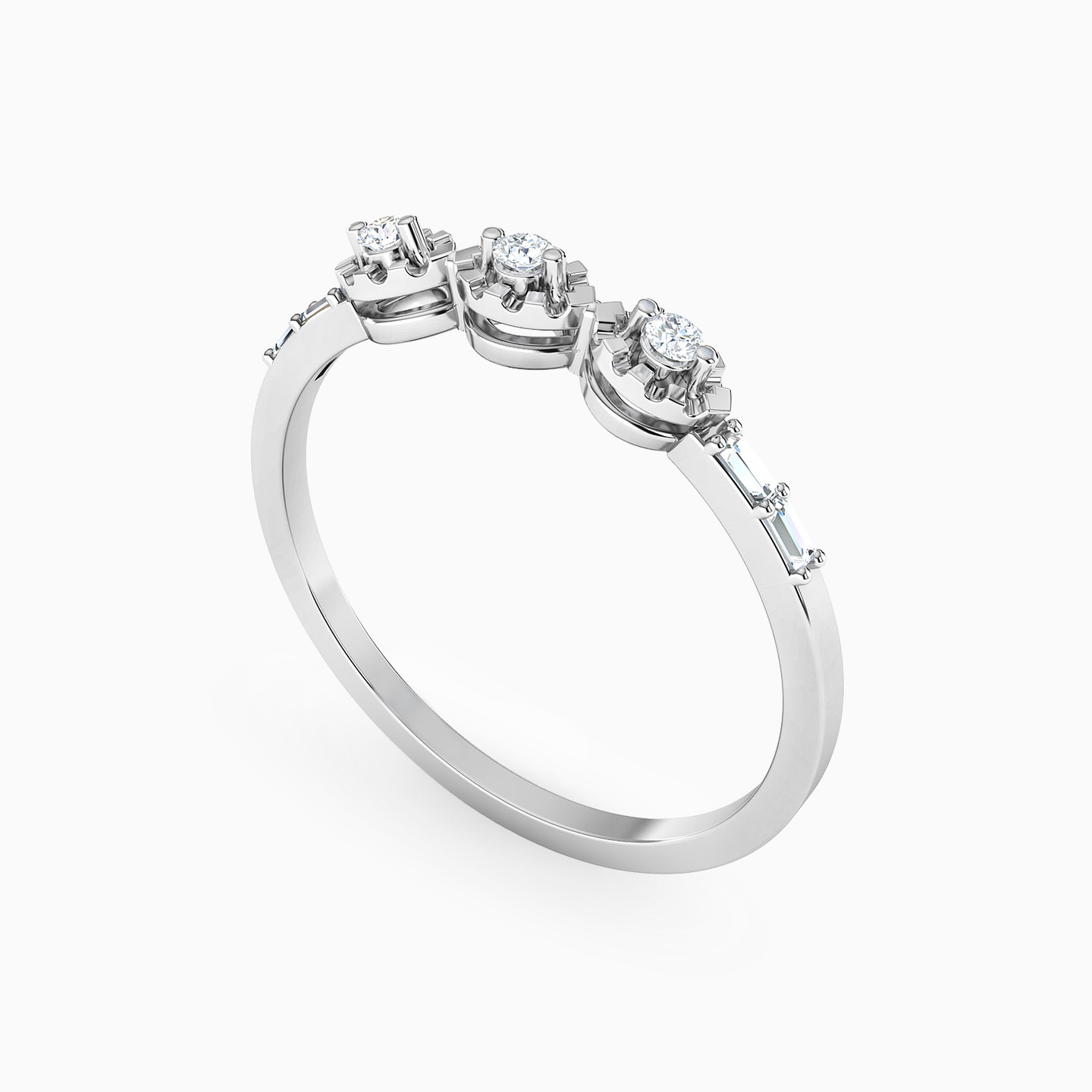 Circle Diamond Ring in 18K Gold - 2 Circle Diamond Ring in 18K Gold - 2