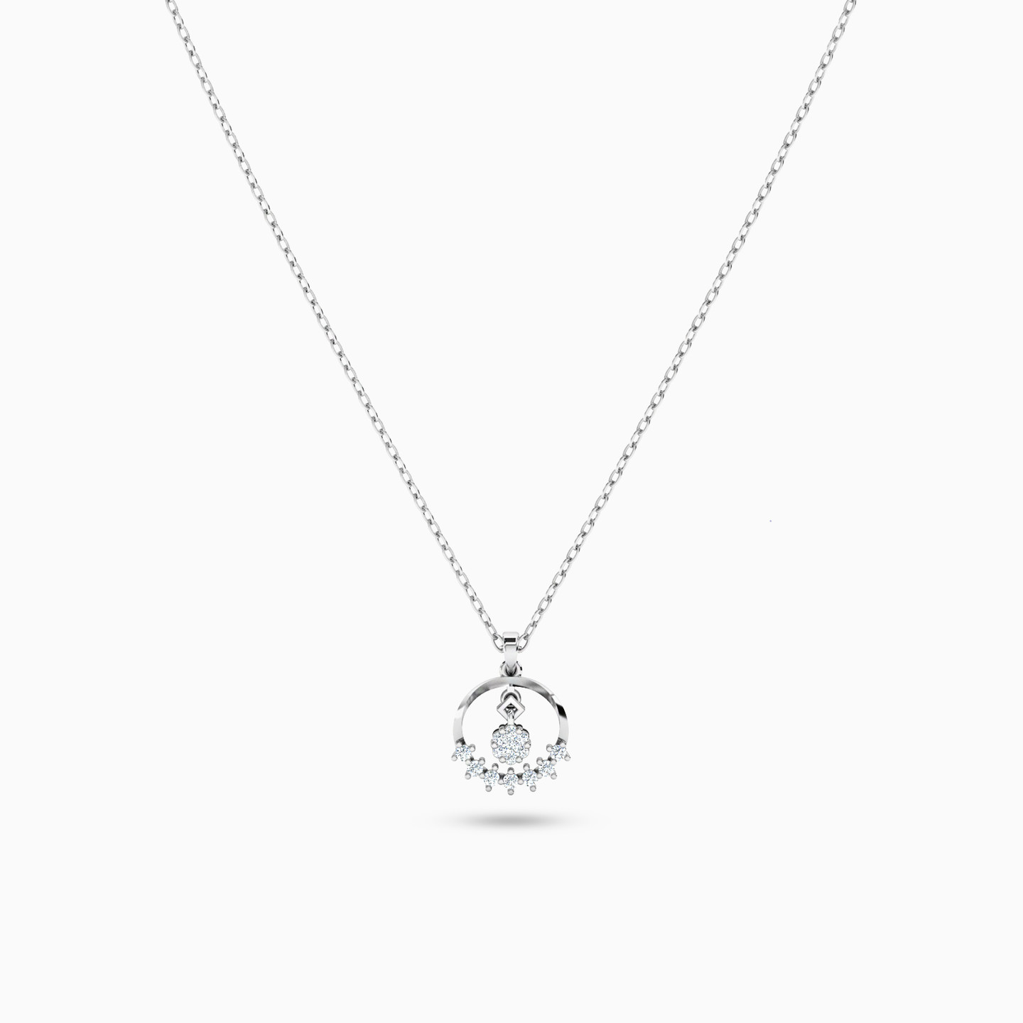 سلسلة ذهب دائرية عيار 18 قيراط مزينة بالألماس - 3 سلسلة ذهب دائرية عيار 18 قيراط مزينة بالألماس - 3