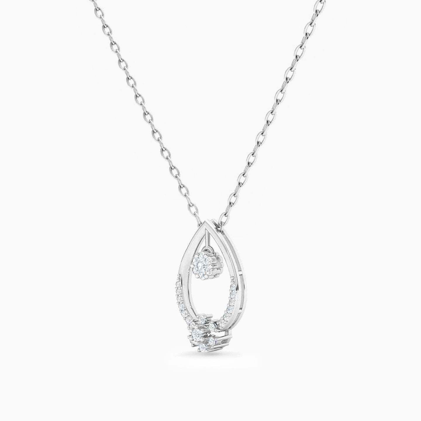 18K Gold Diamond Pendant Necklace - 2