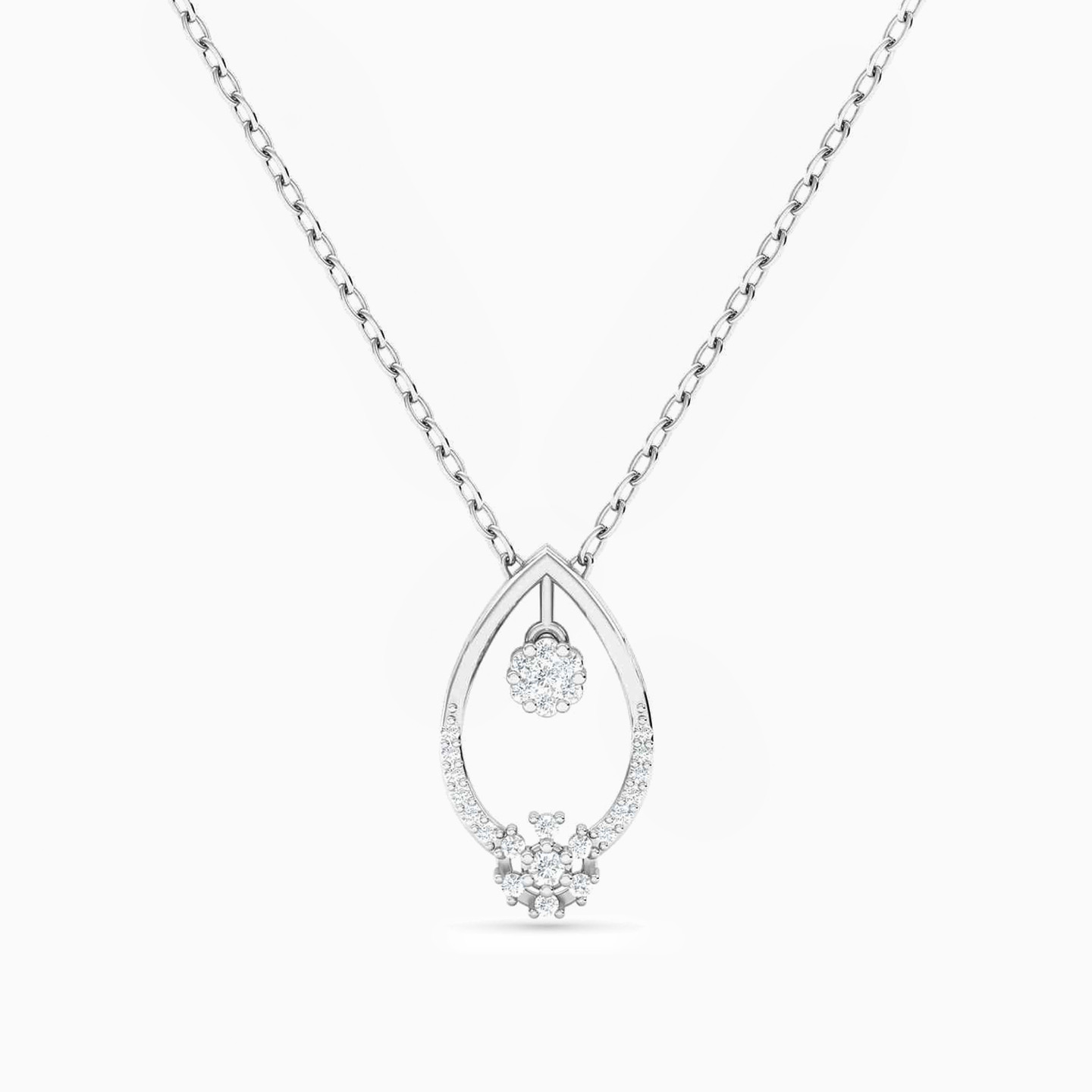 18K Gold Diamond Pendant Necklace