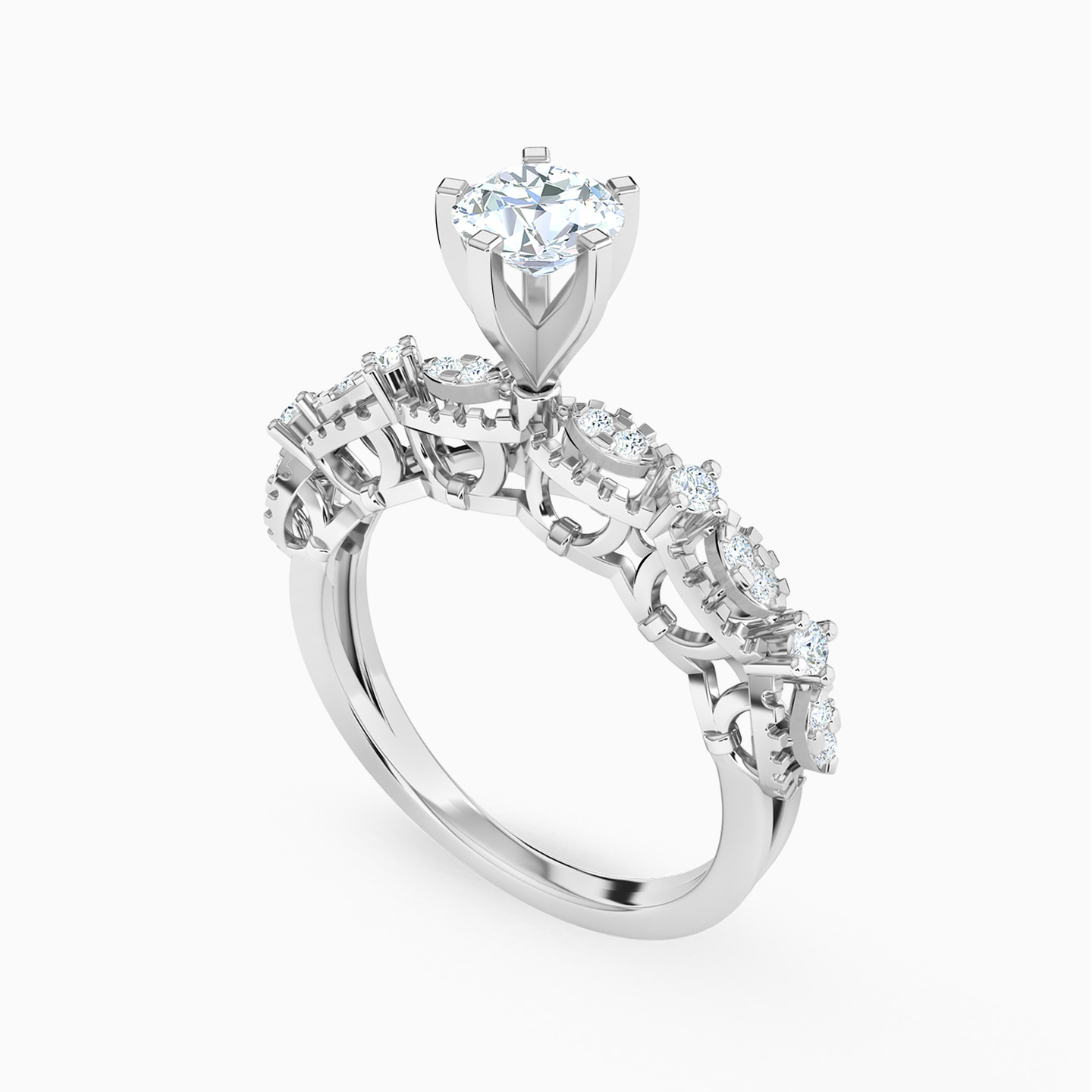 18K Gold Diamond Solitaire Ring - 2